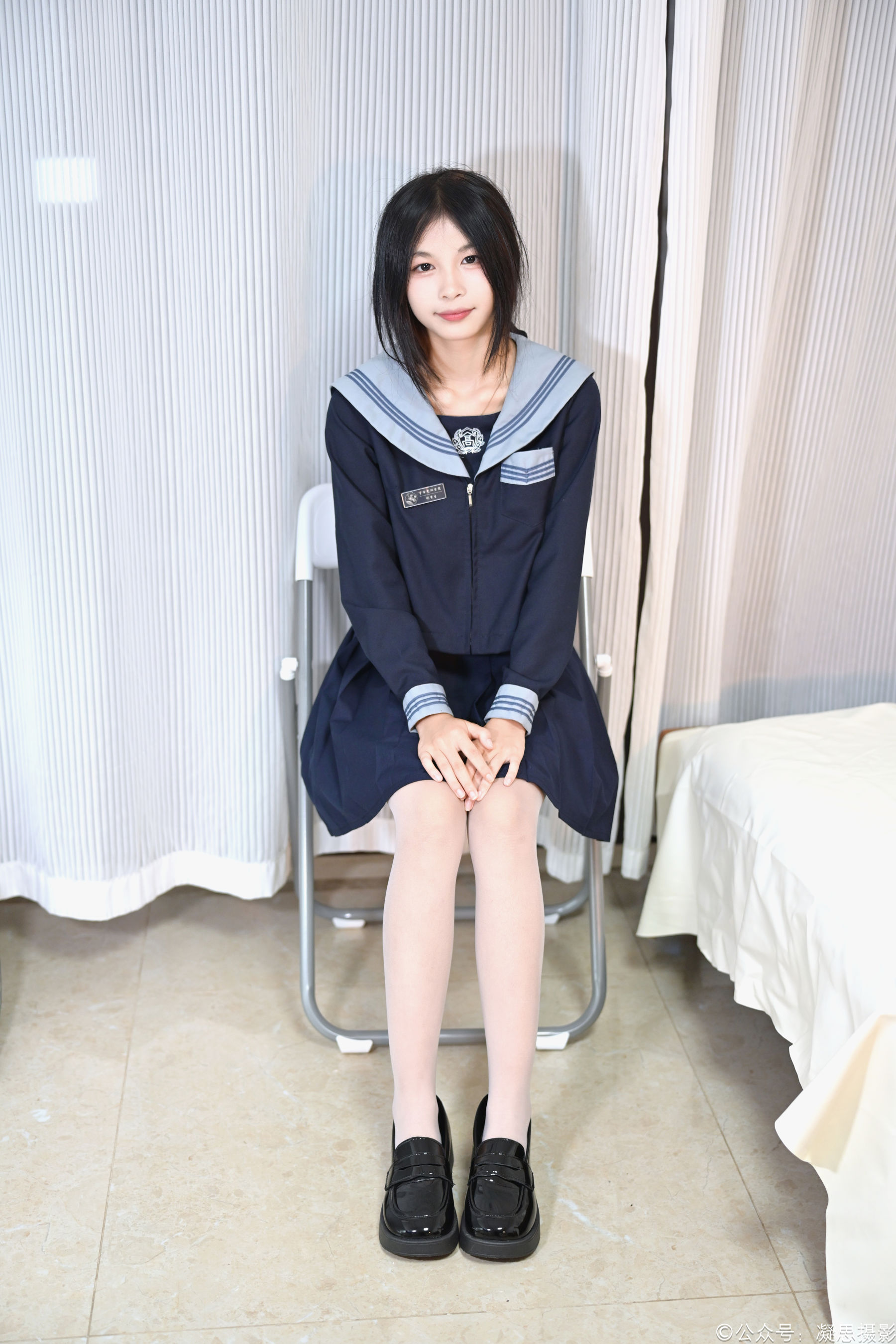凝思摄影 No.043 沅沅 - JK制服、连裤白丝、小皮鞋/(150P)
