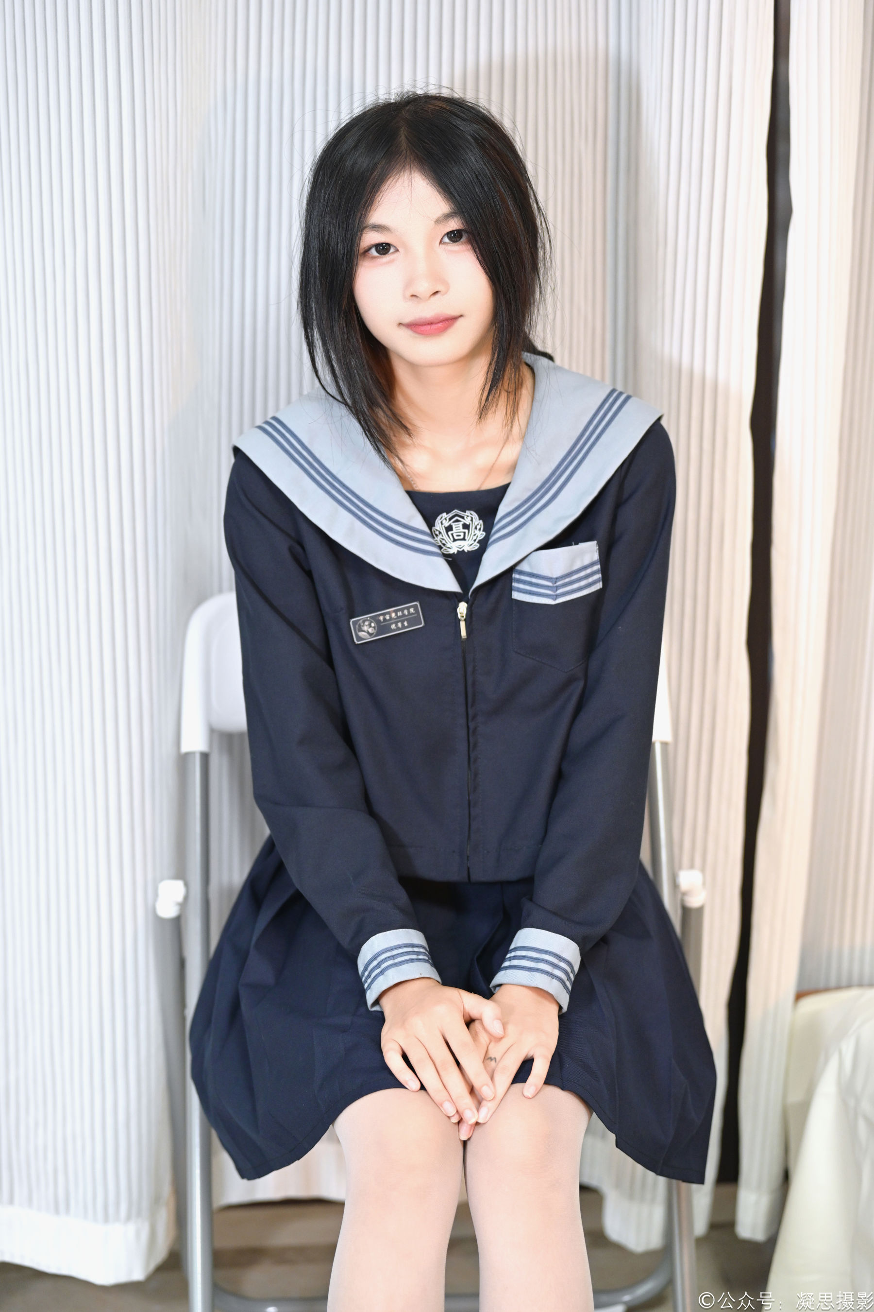 凝思摄影 No.043 沅沅 - JK制服、连裤白丝、小皮鞋/(150P)