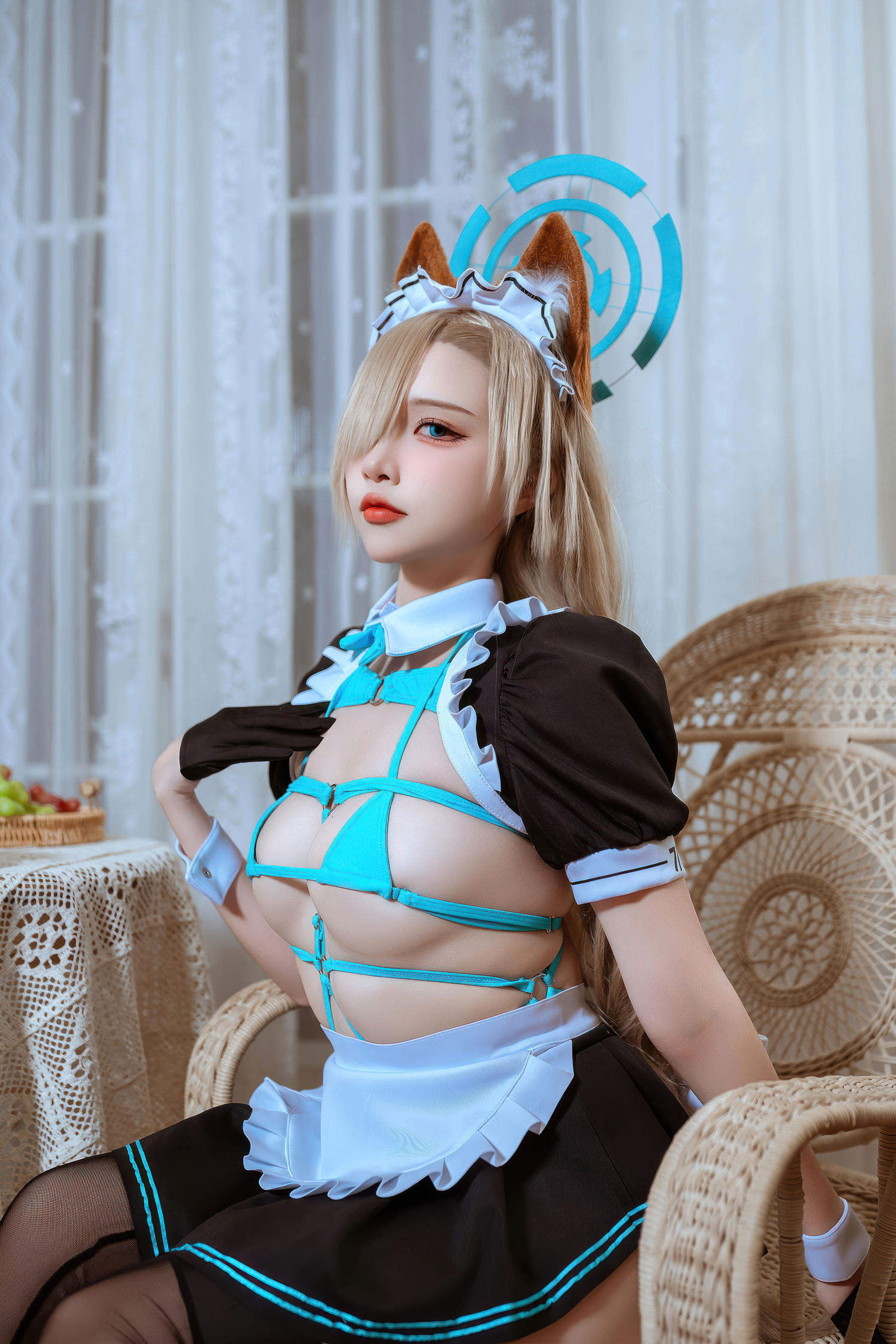 人气Coser 二佐Nisa - 蔚蓝档案 一之 濑明日奈 猫耳女仆/(39P)