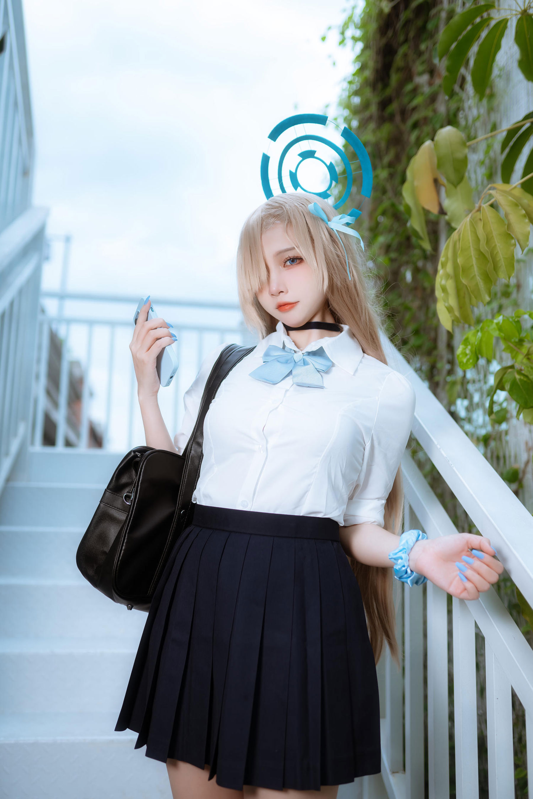 人气Coser 二佐Nisa - 蔚蓝档案 一之 濑明日奈 JK制服/(23P)