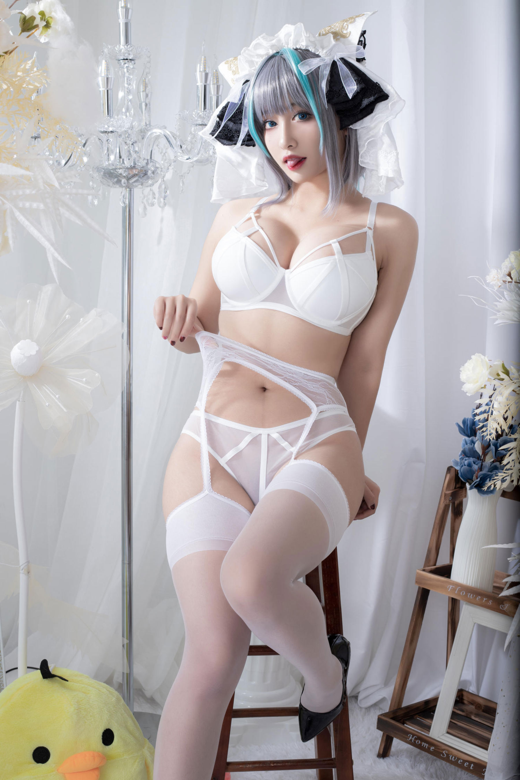 动漫博主 洛璃LoLiSAMA - 碧蓝航线 柴郡同人内衣/(66P)