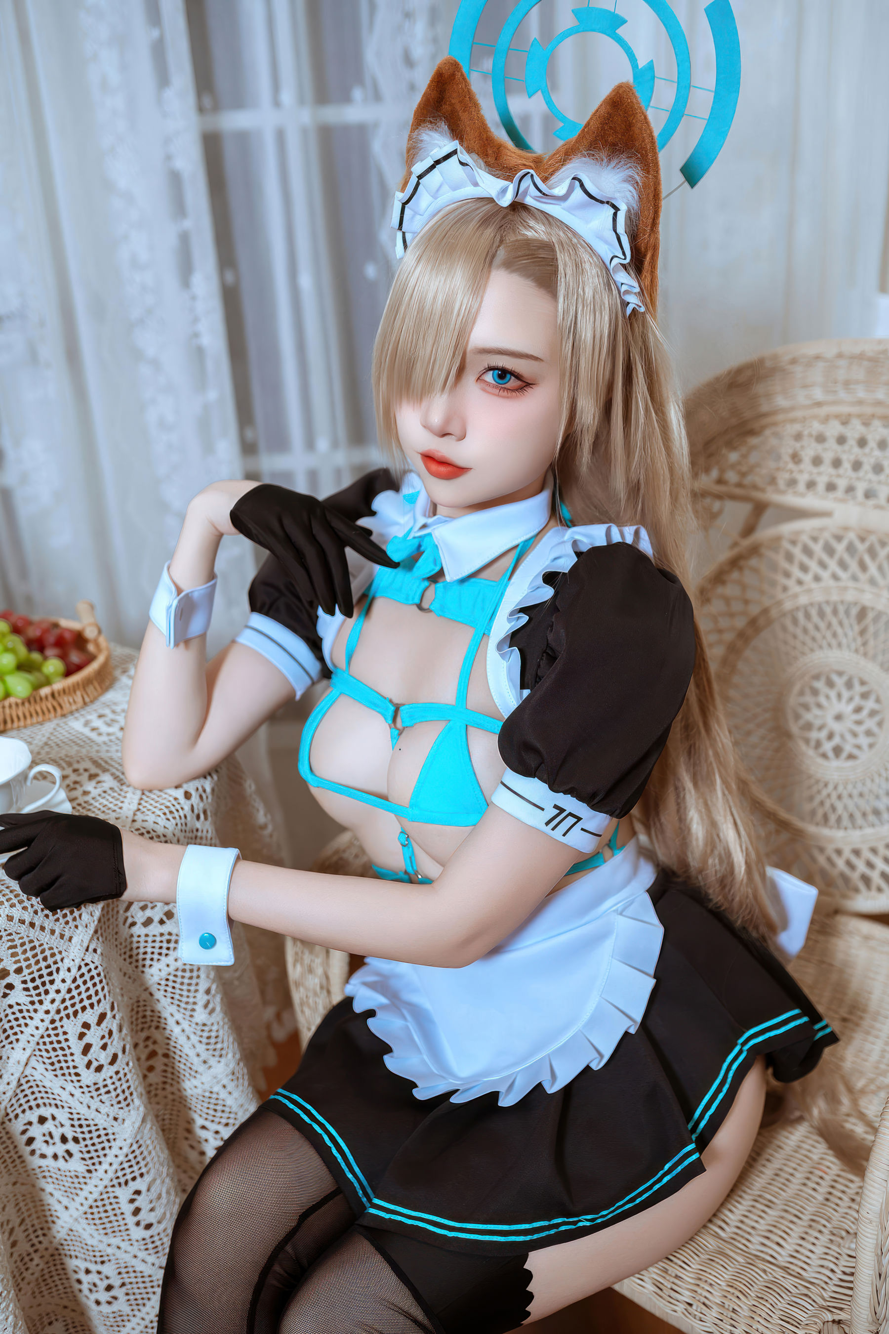 人气Coser 二佐Nisa - 蔚蓝档案 一之 濑明日奈 猫耳女仆/(39P)