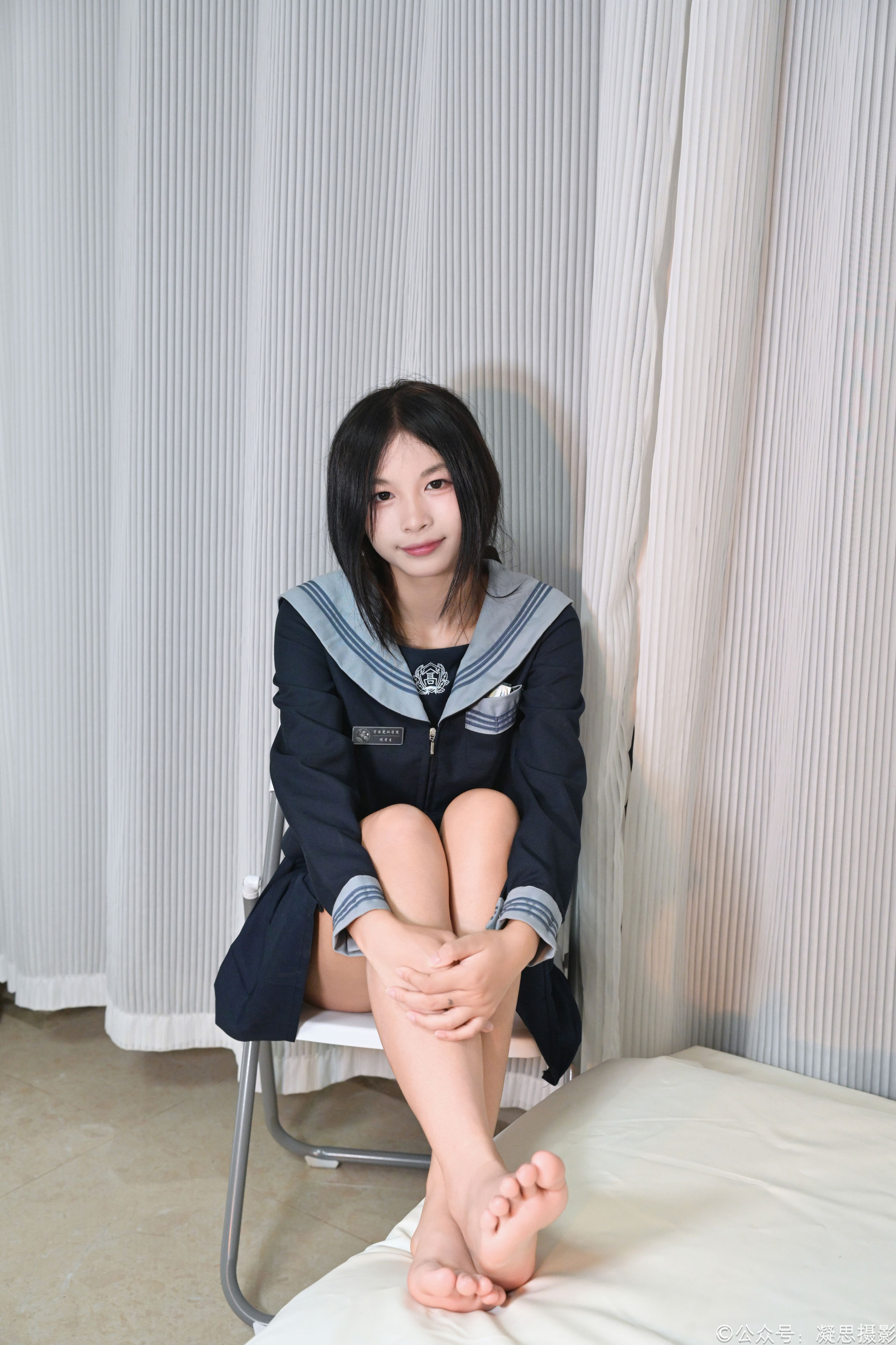 凝思摄影 No.043 沅沅 - JK制服、连裤白丝、小皮鞋/(150P)
