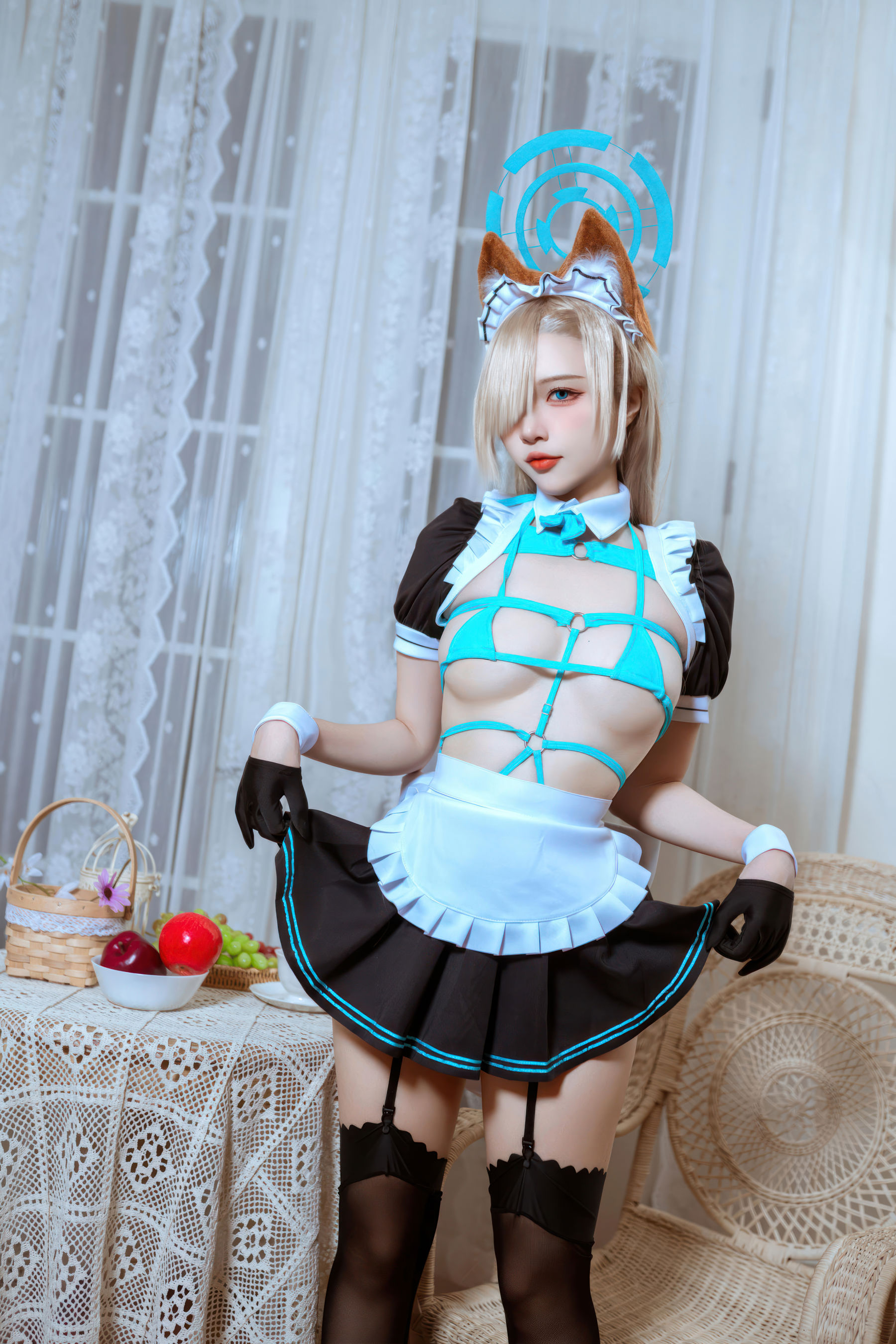 人气Coser 二佐Nisa - 蔚蓝档案 一之 濑明日奈 猫耳女仆/(39P)