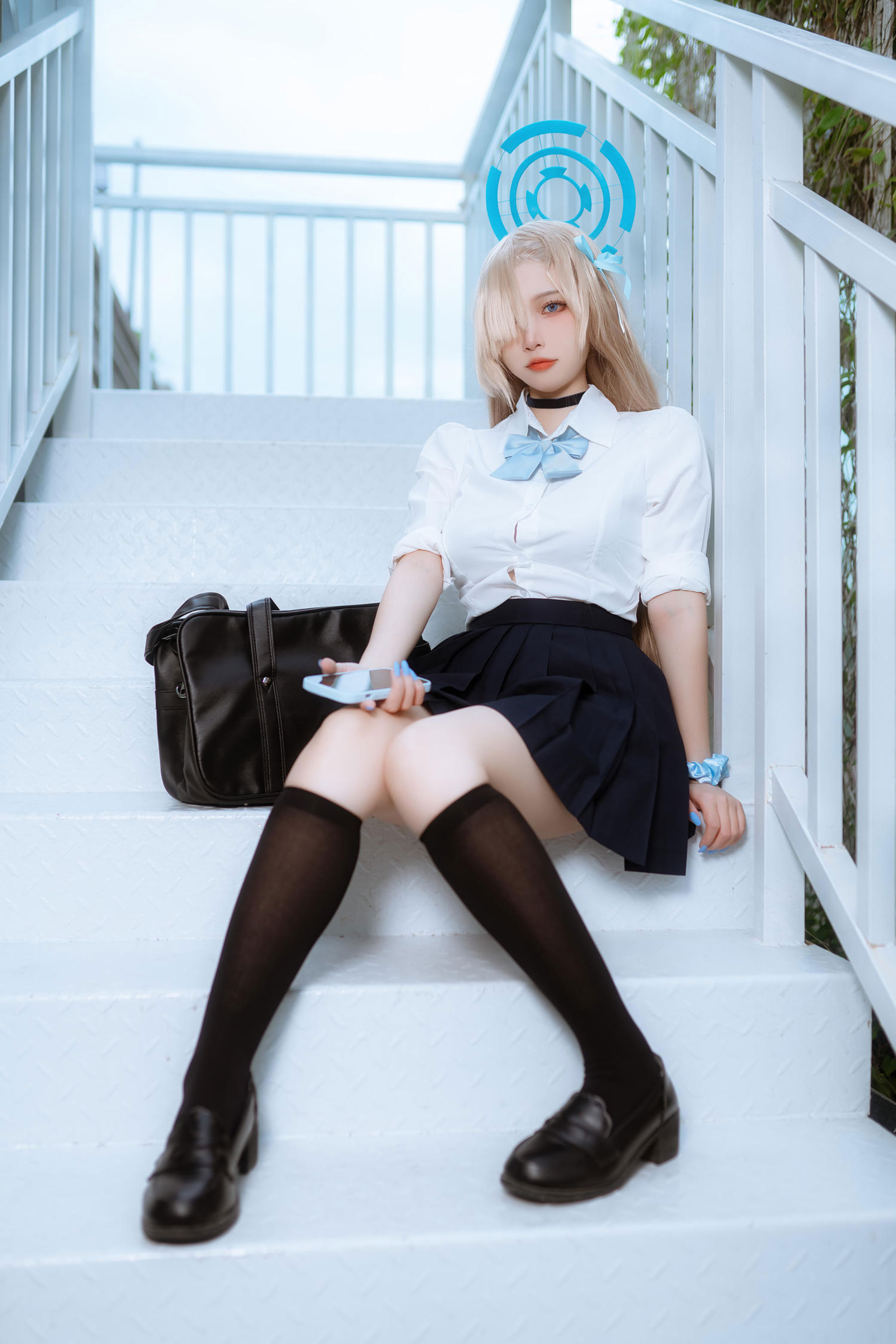 人气Coser 二佐Nisa - 蔚蓝档案 一之 濑明日奈 JK制服/(23P)