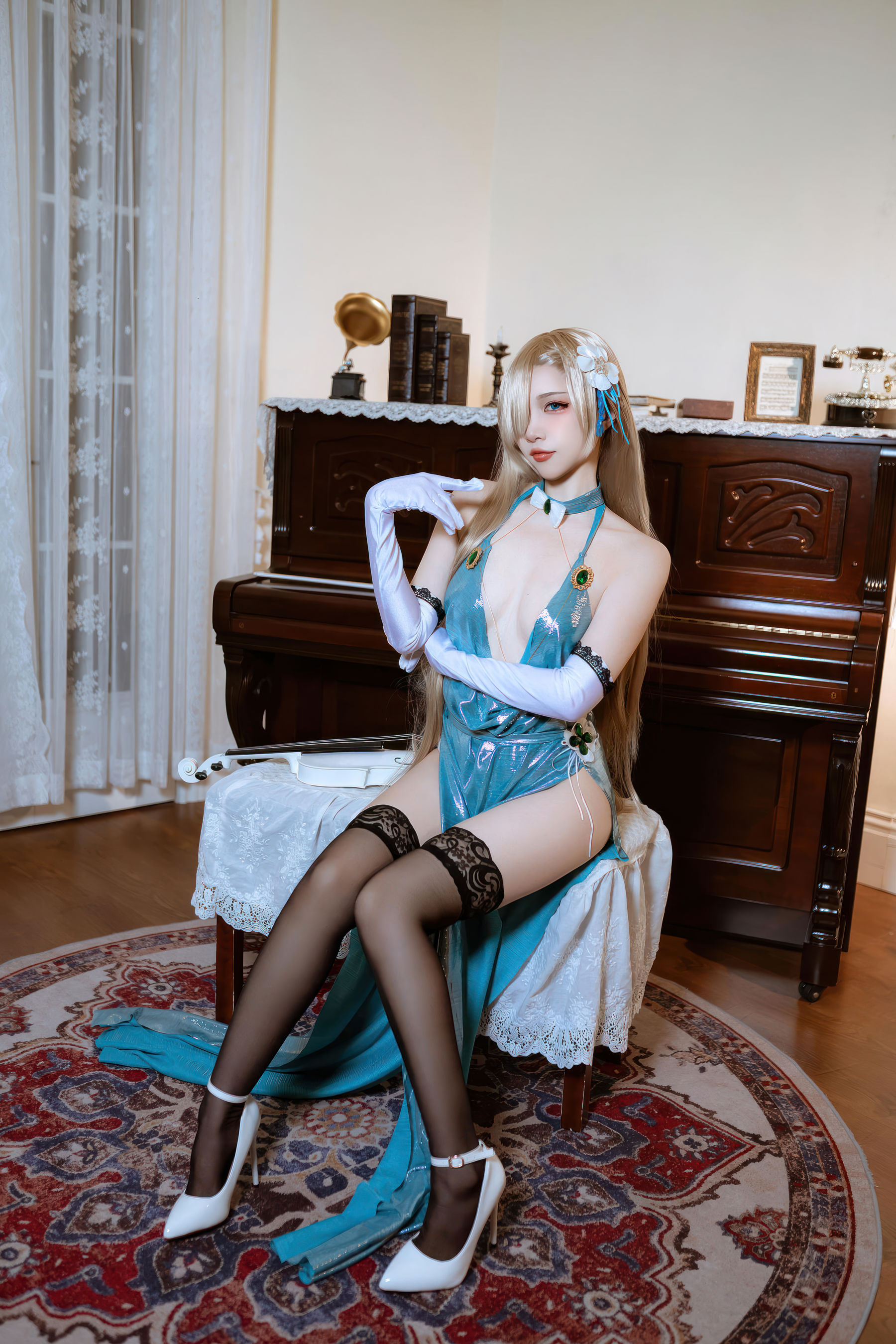人气Coser 二佐Nisa - 蔚蓝档案 一之 濑明日奈 礼服/(28P)