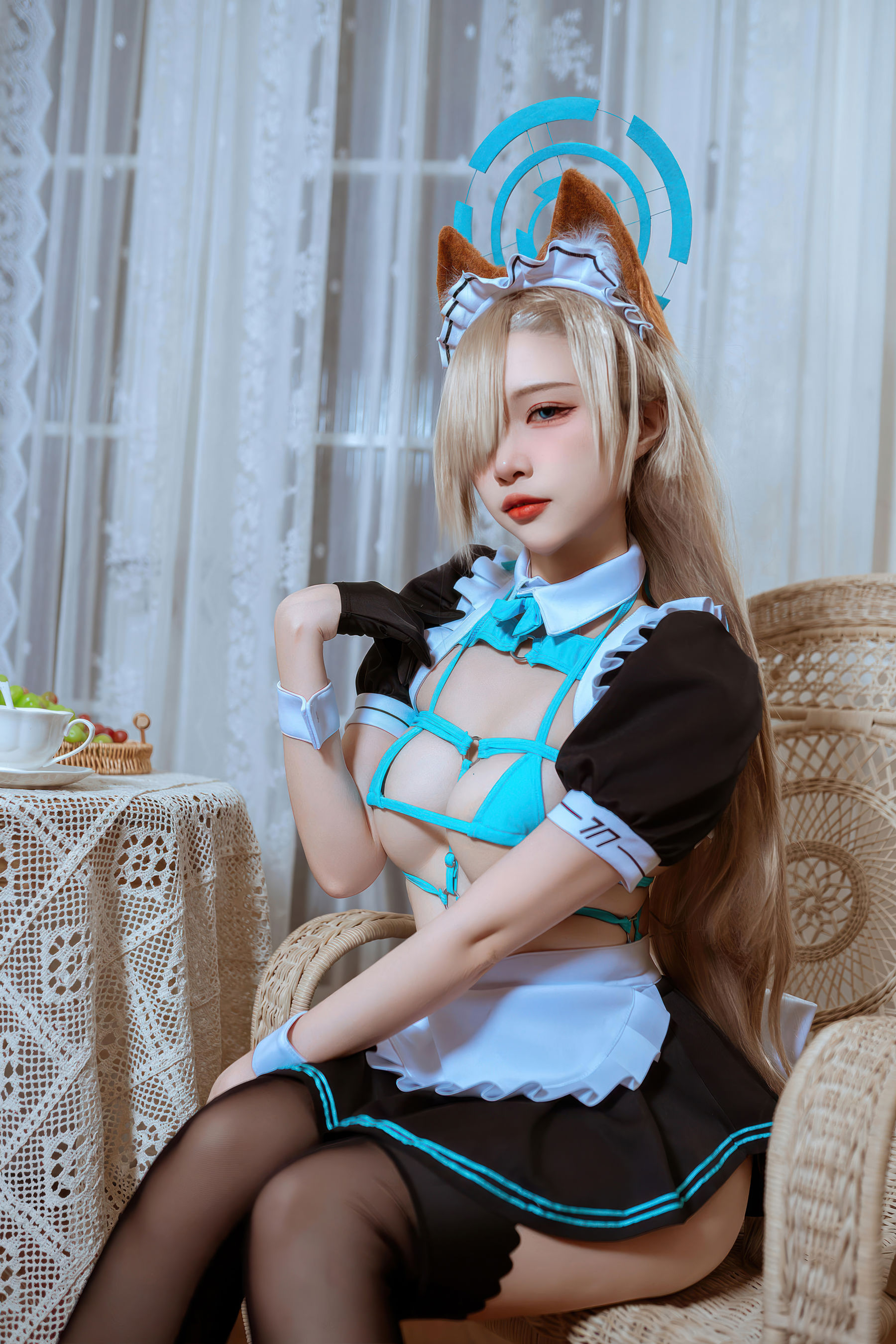 人气Coser 二佐Nisa - 蔚蓝档案 一之 濑明日奈 猫耳女仆/(39P)