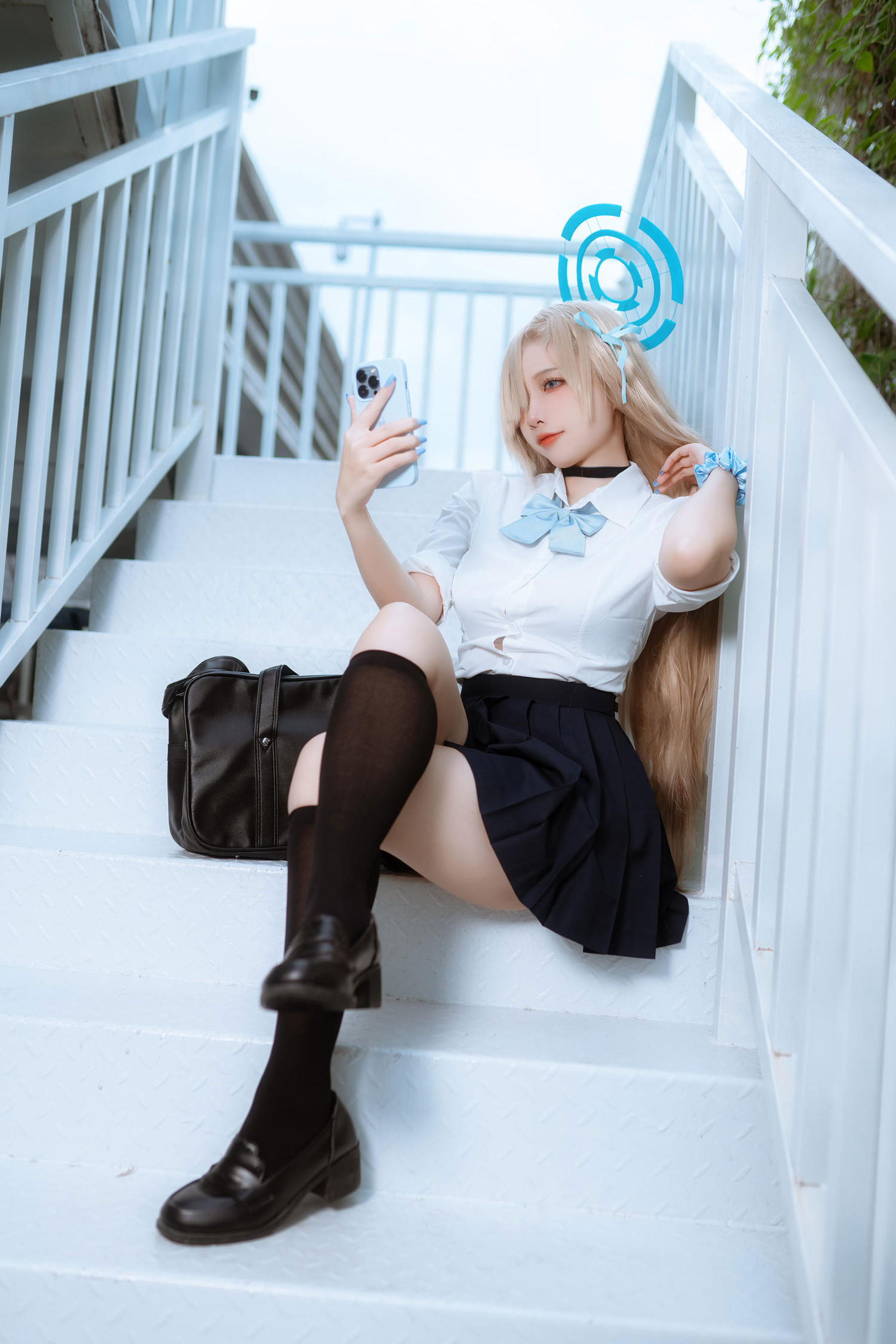 人气Coser 二佐Nisa - 蔚蓝档案 一之 濑明日奈 JK制服/(23P)