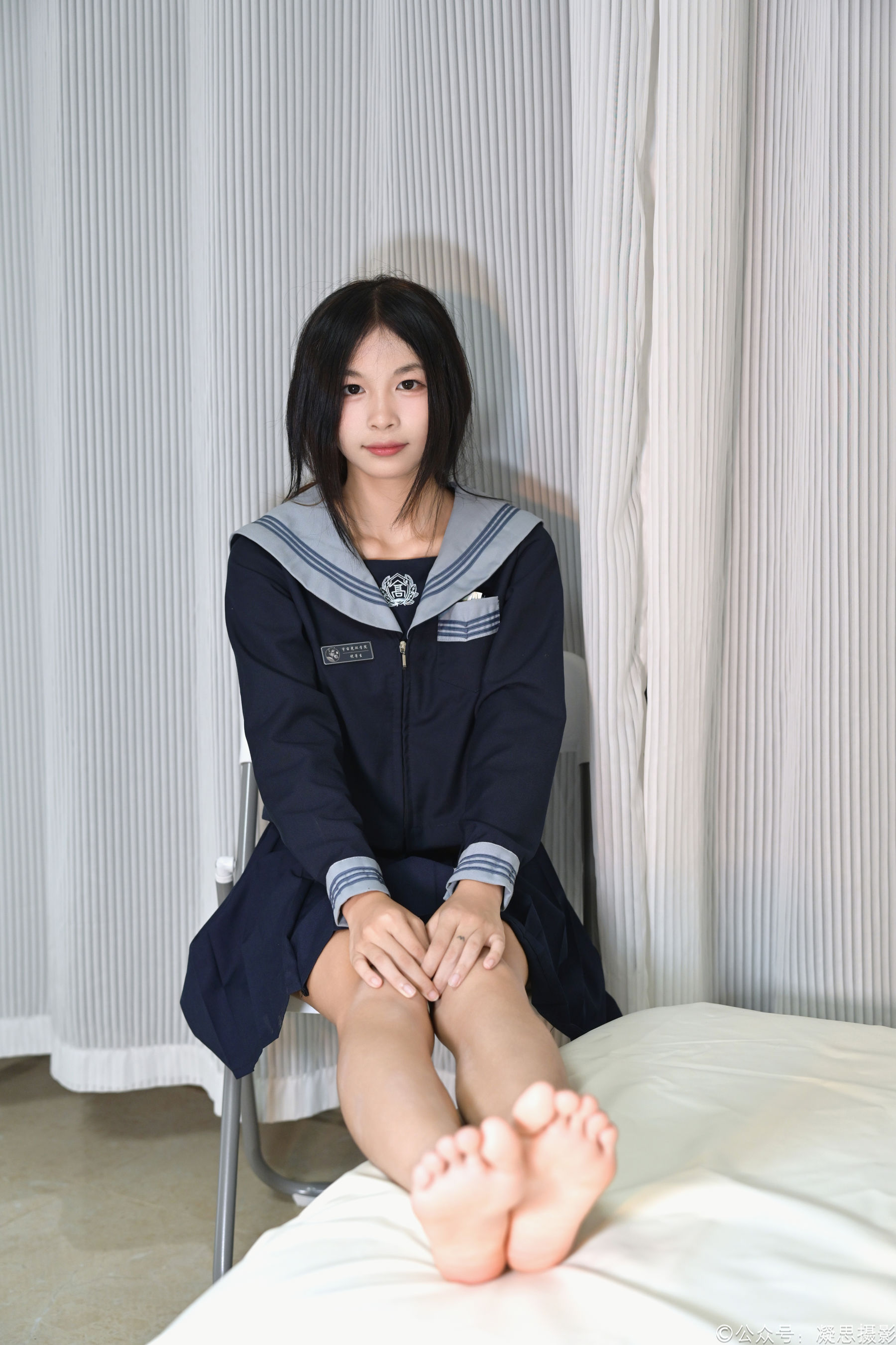 凝思摄影 No.043 沅沅 - JK制服、连裤白丝、小皮鞋/(150P)