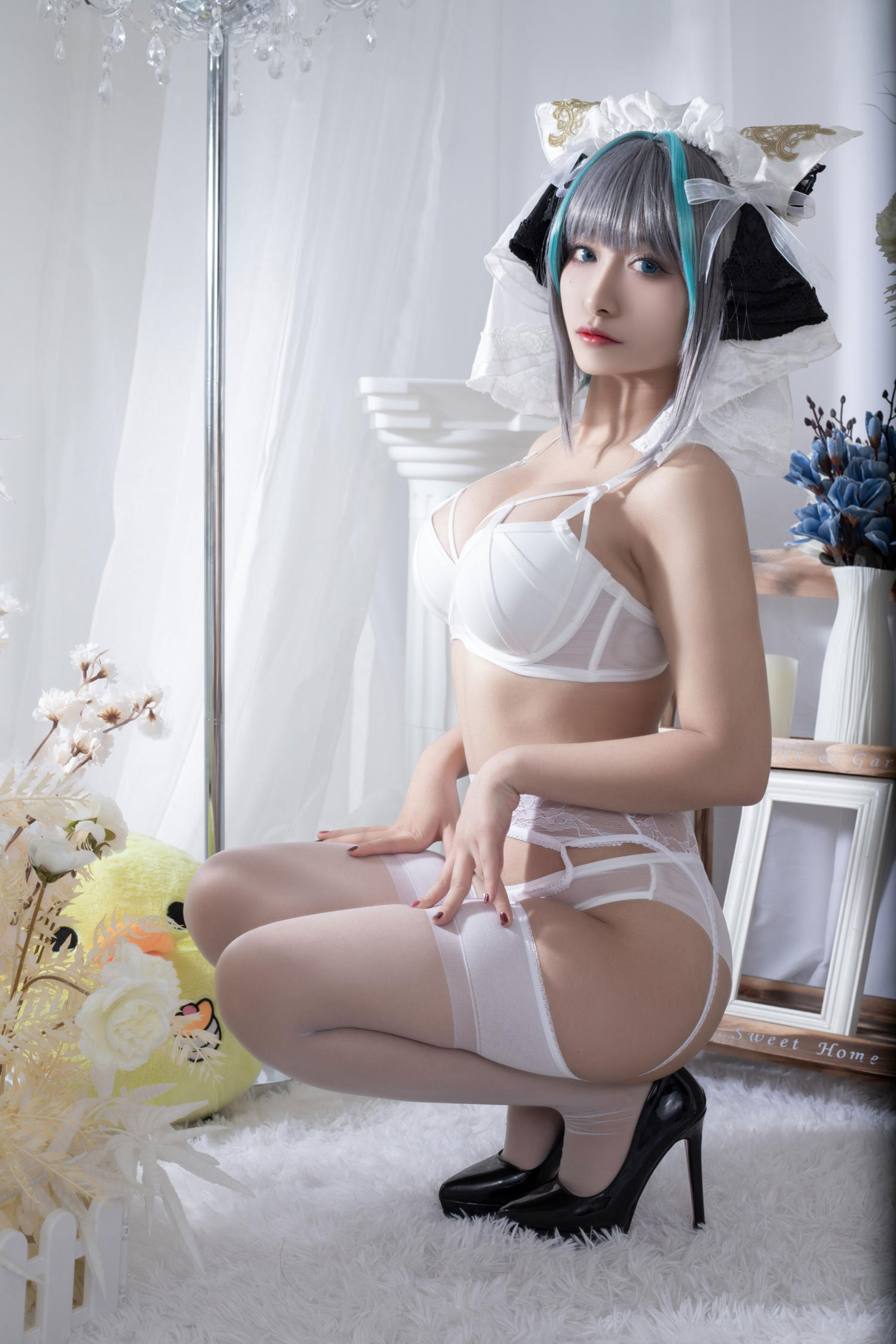 动漫博主 洛璃LoLiSAMA - 碧蓝航线 柴郡同人内衣/(66P)