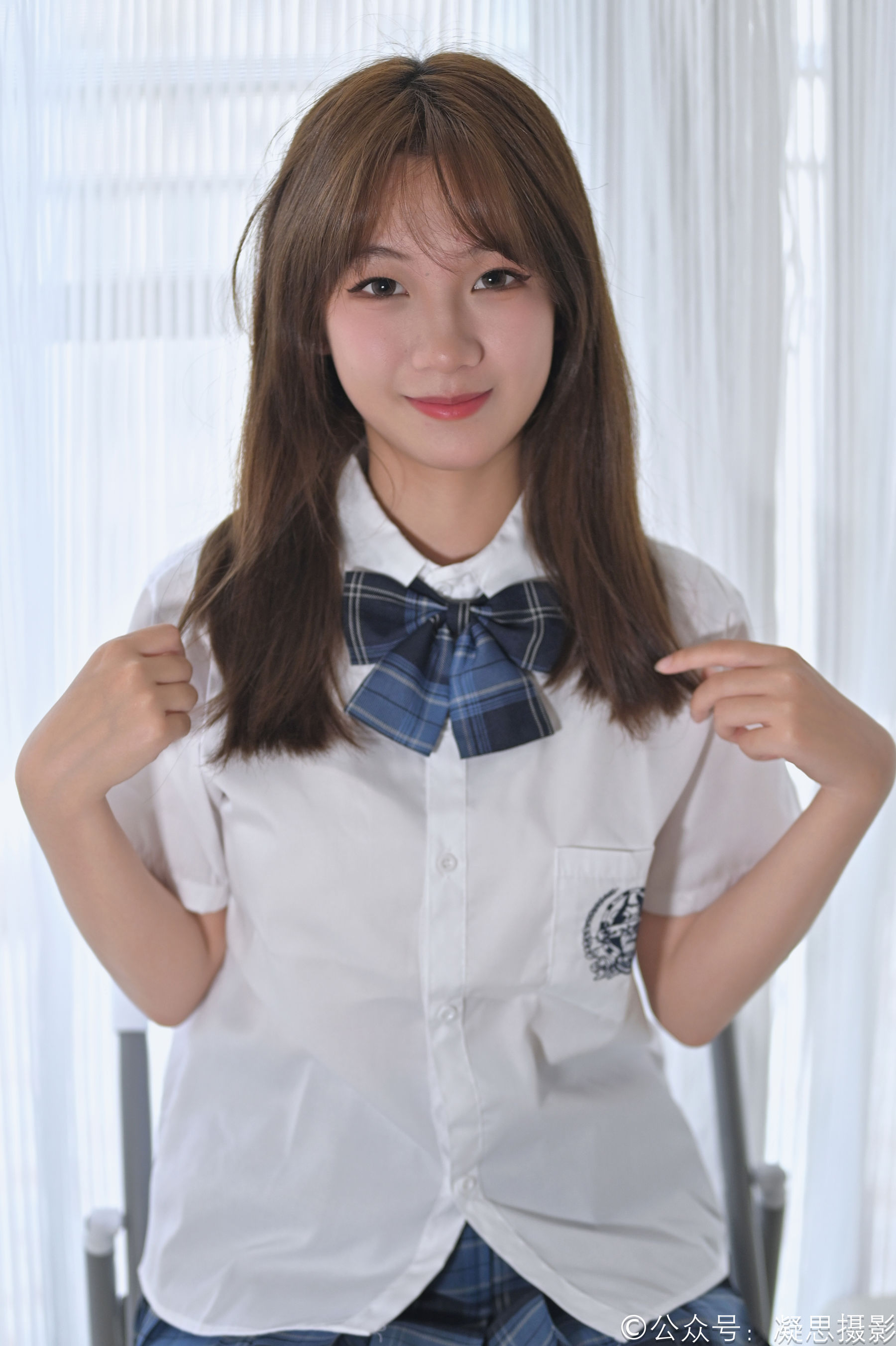凝思摄影 No.046 铃铃 - jk制服、黑丝、小皮鞋/(148P)