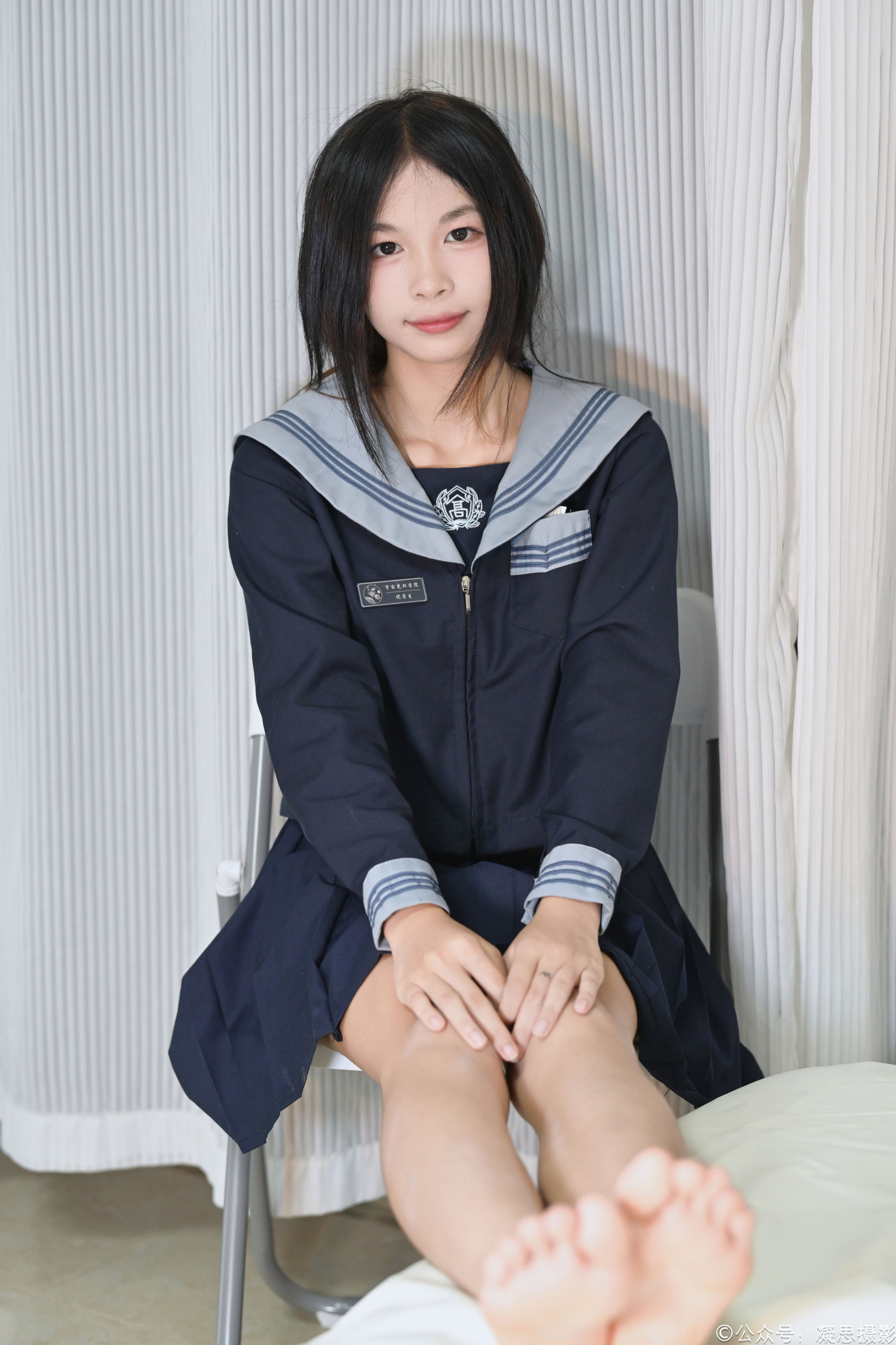 凝思摄影 No.043 沅沅 - JK制服、连裤白丝、小皮鞋/(150P)