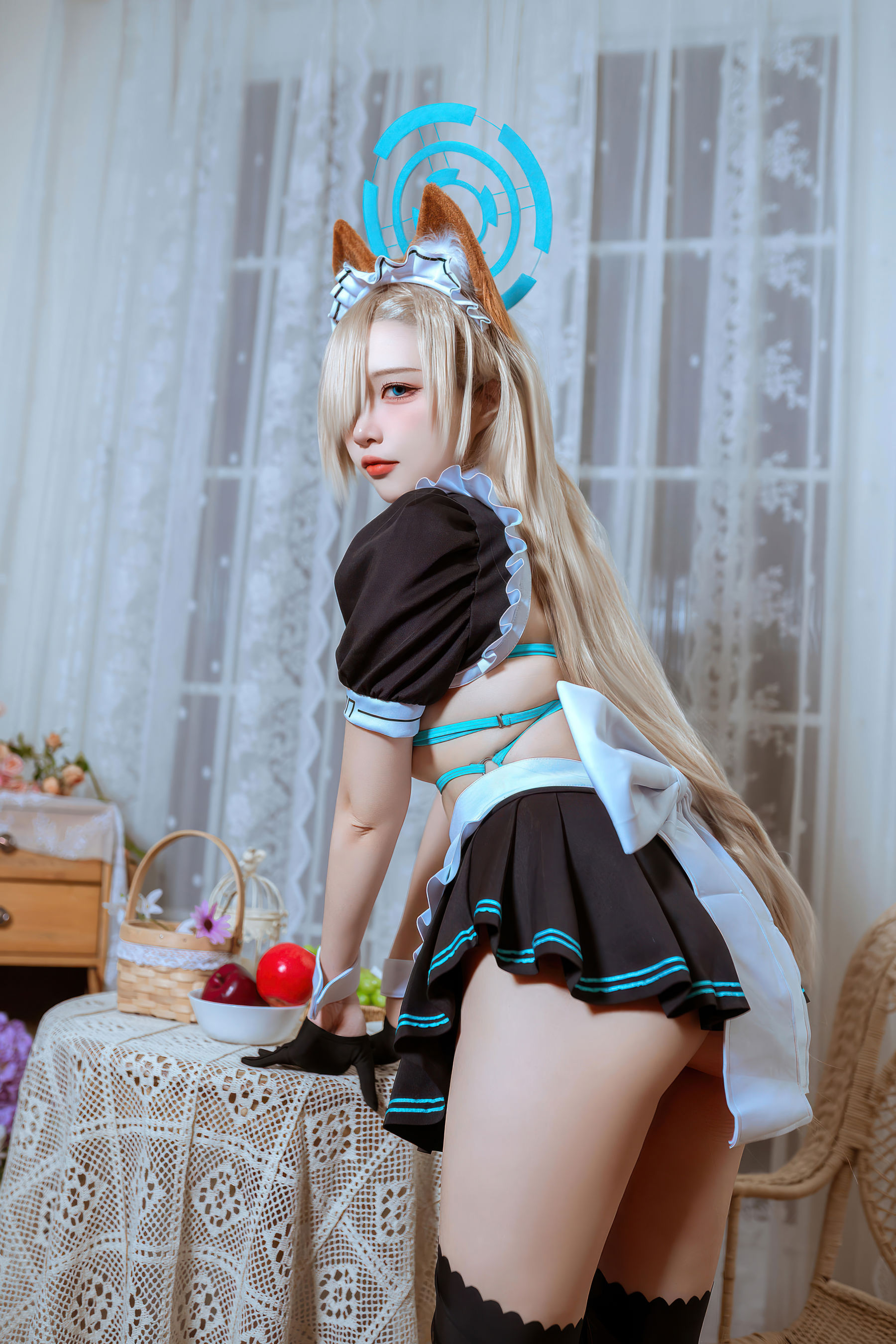 人气Coser 二佐Nisa - 蔚蓝档案 一之 濑明日奈 猫耳女仆/(39P)