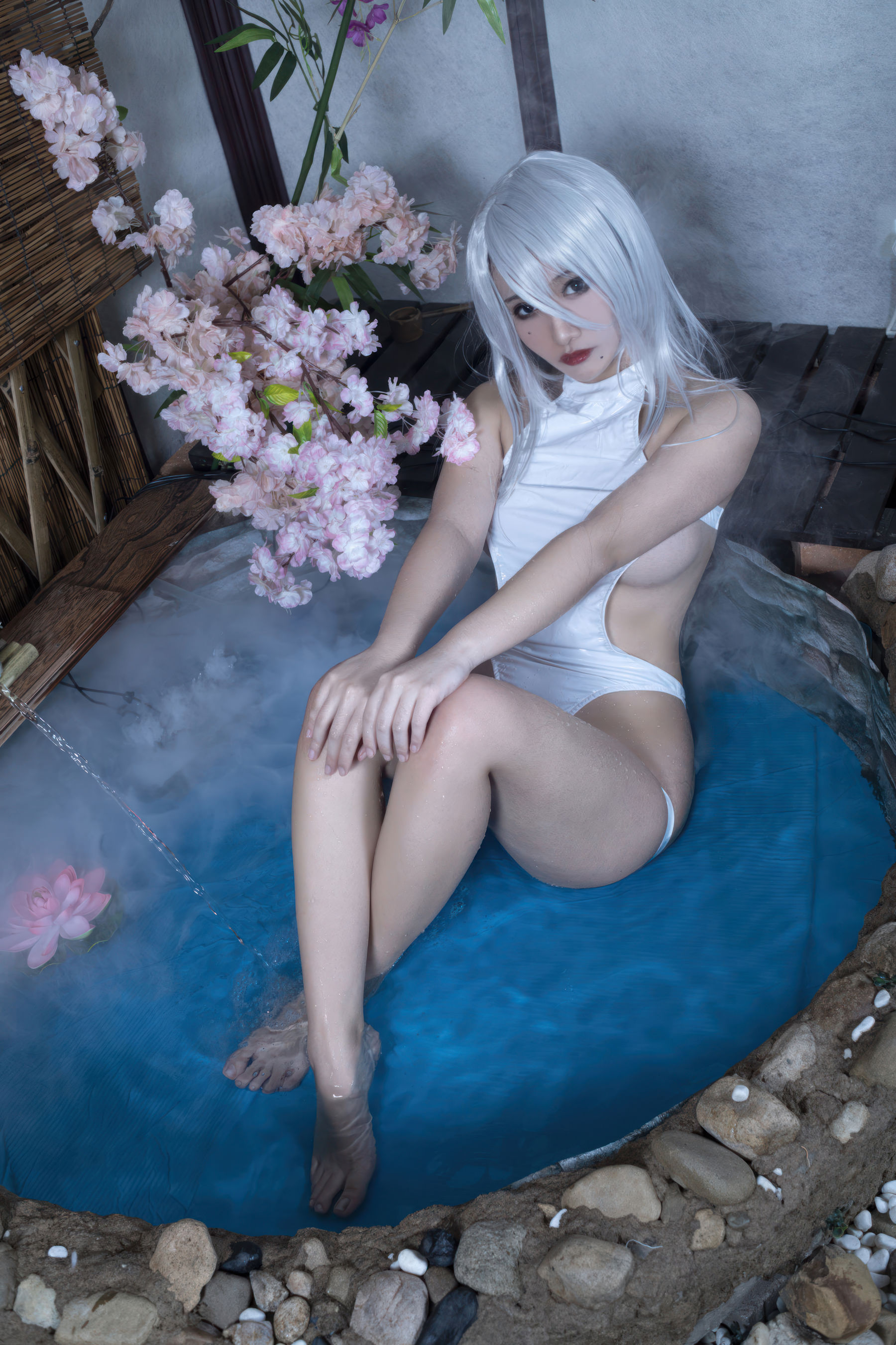 动漫博主 洛璃LoLiSAMA - 尼尔：机械纪元 A2 白色竞泳/(60P)