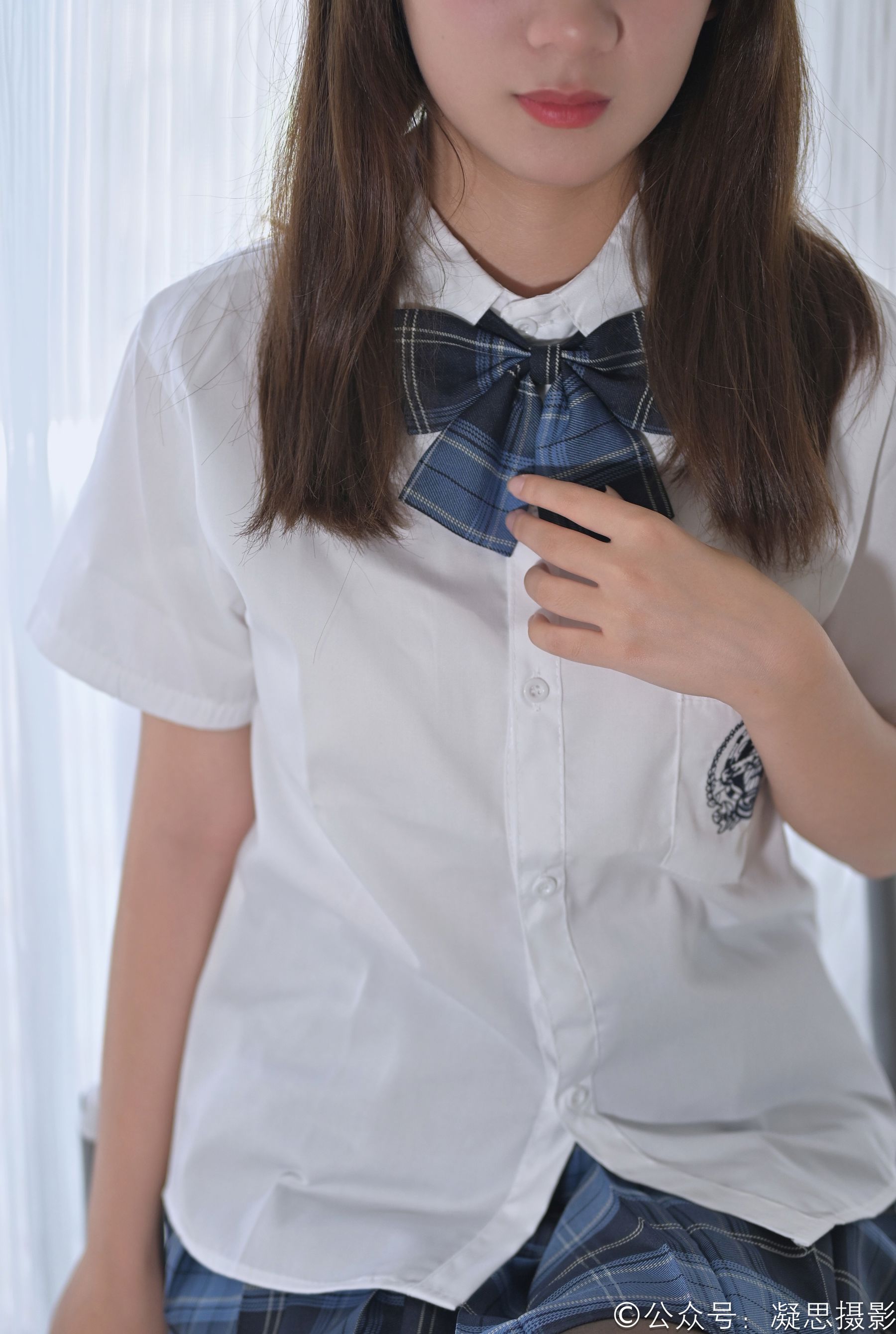凝思摄影 No.046 铃铃 - jk制服、黑丝、小皮鞋/(148P)