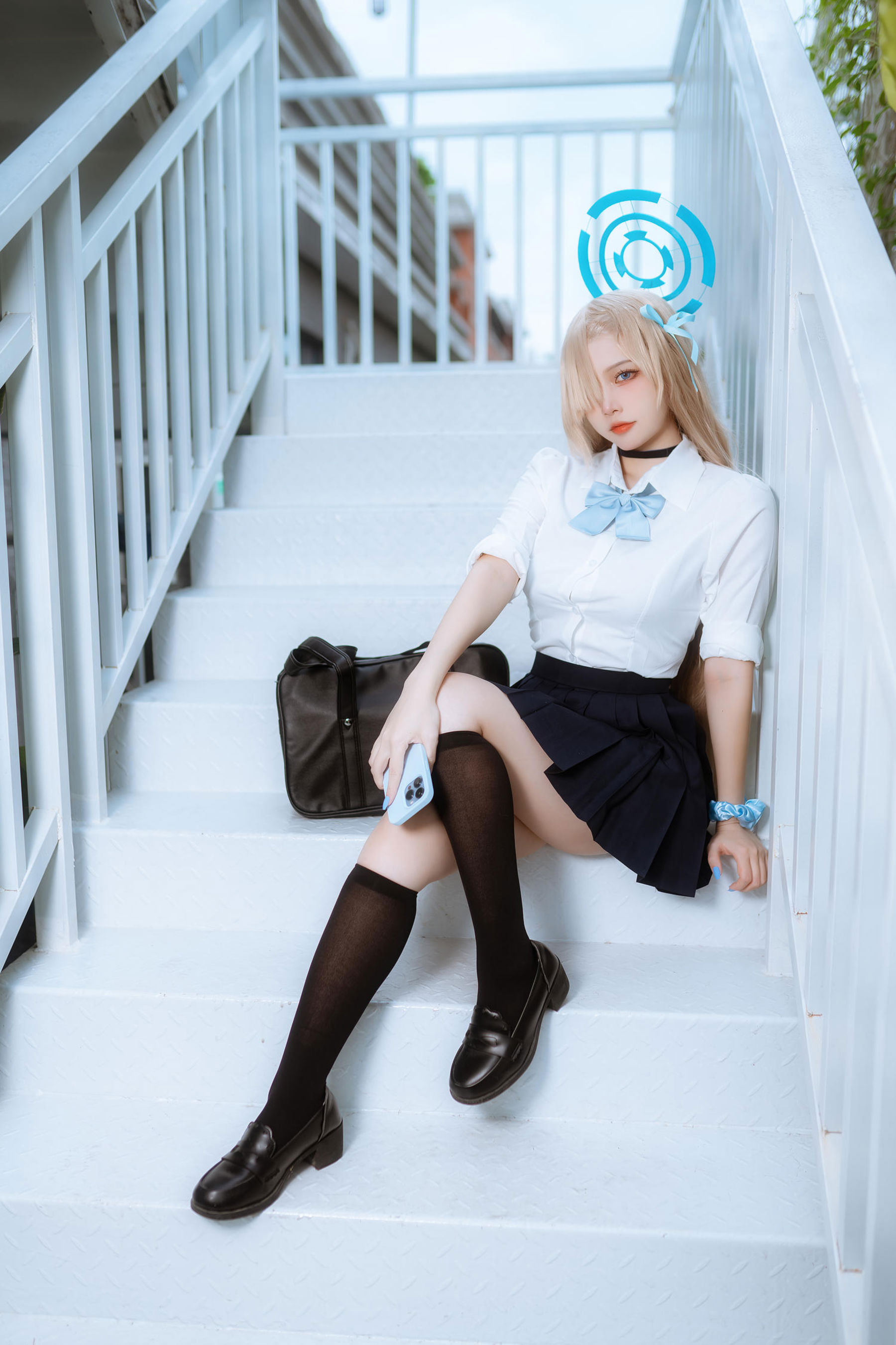 人气Coser 二佐Nisa - 蔚蓝档案 一之 濑明日奈 JK制服/(23P)