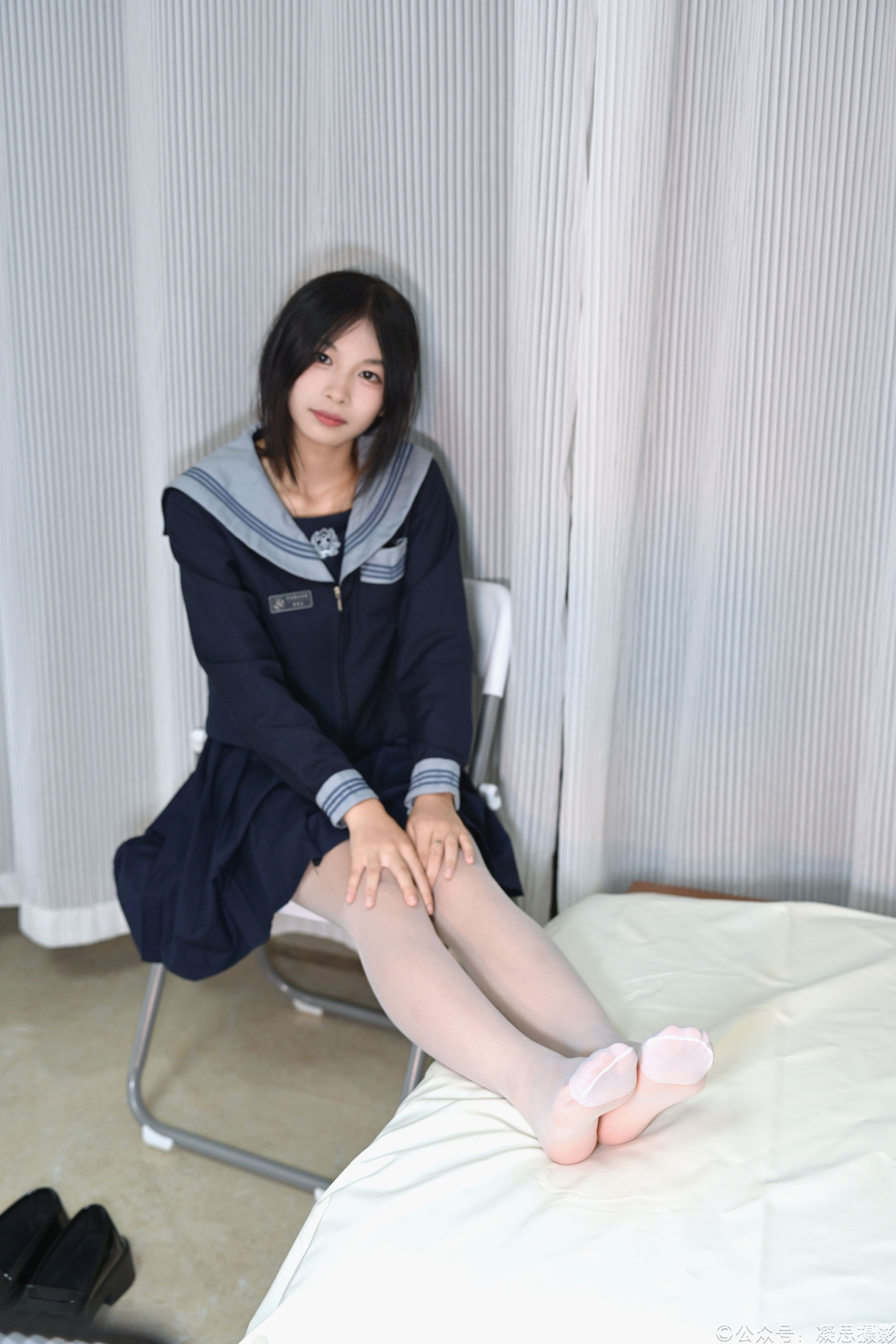 凝思摄影 No.043 沅沅 - JK制服、连裤白丝、小皮鞋/(150P)