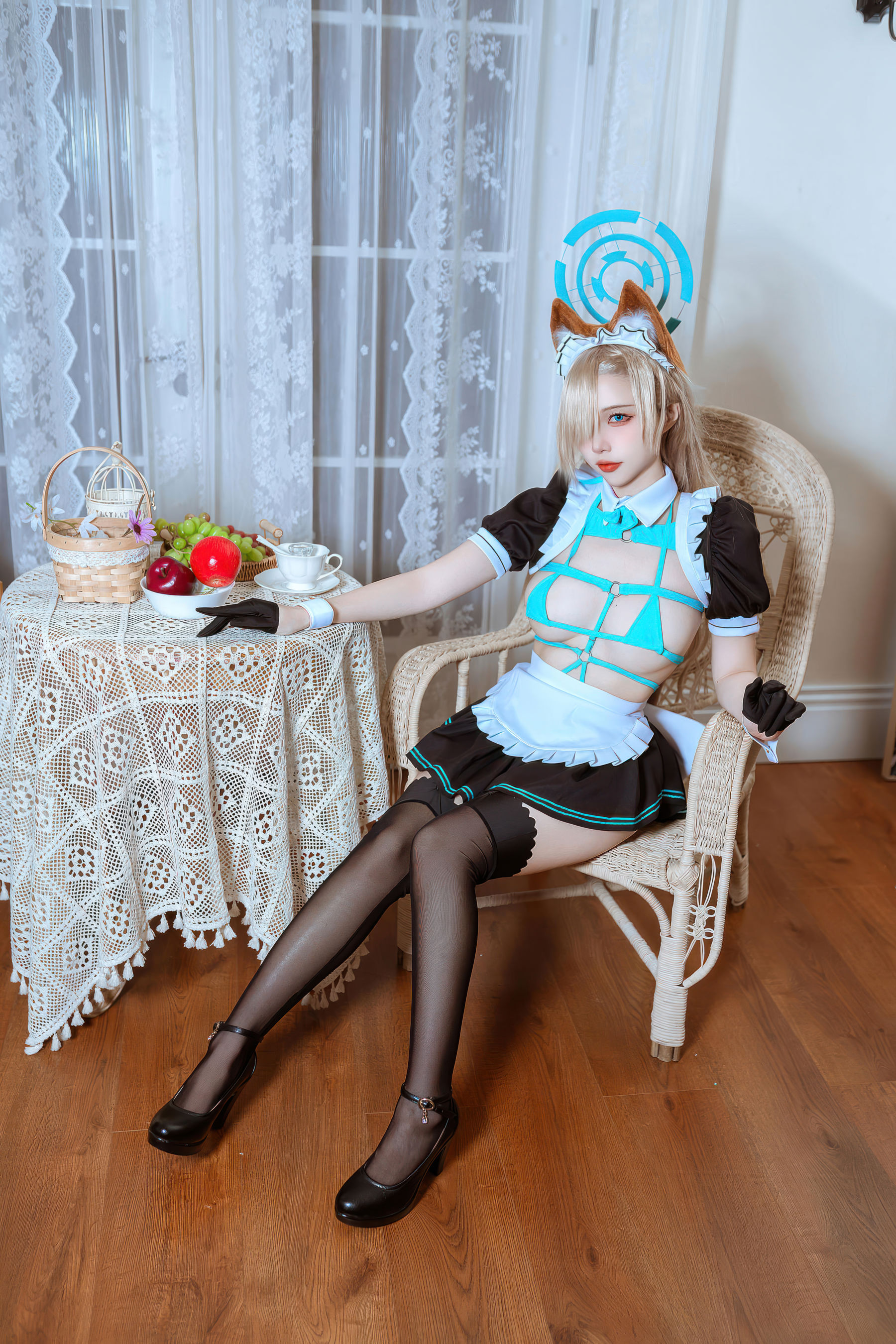人气Coser 二佐Nisa - 蔚蓝档案 一之 濑明日奈 猫耳女仆/(39P)