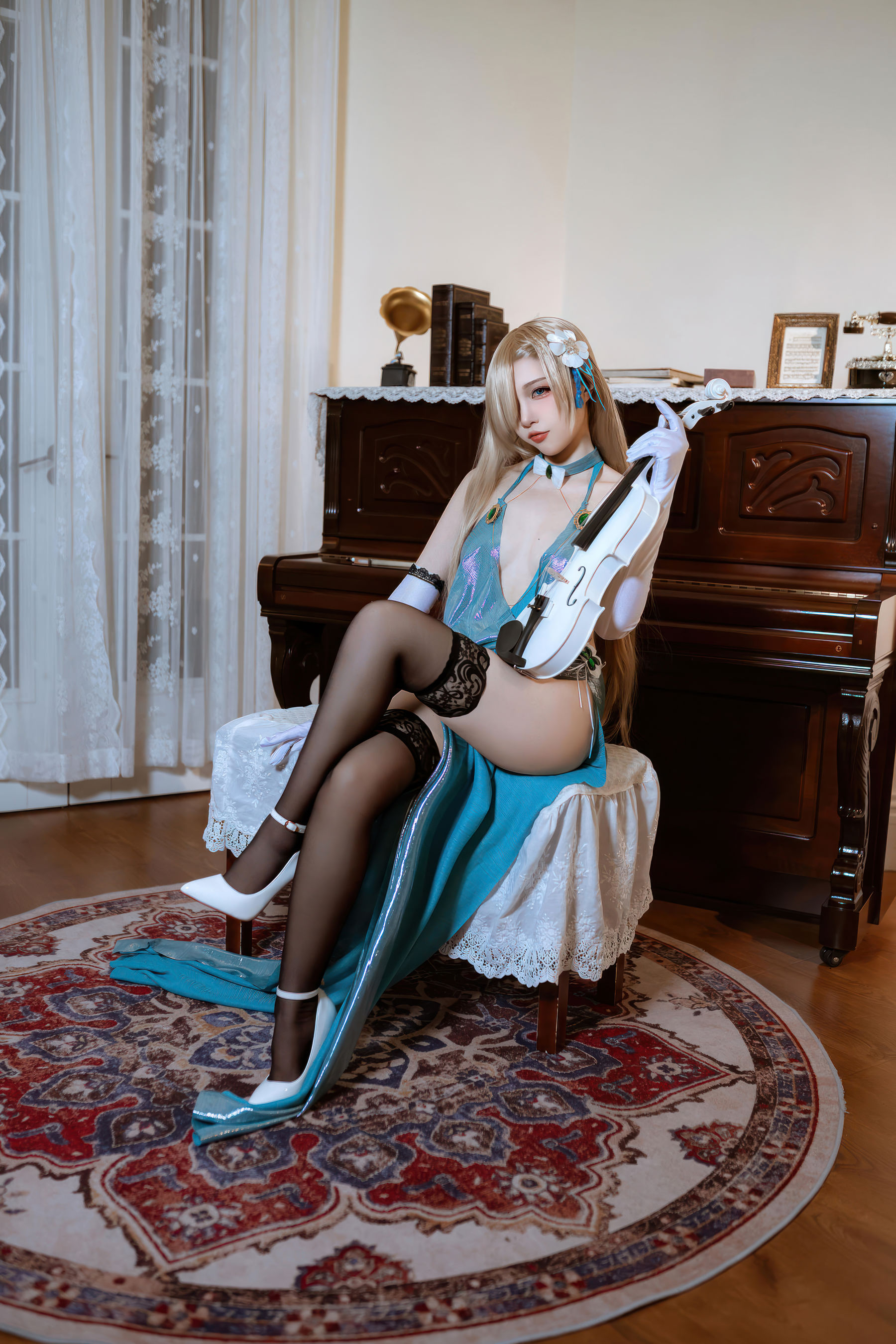 人气Coser 二佐Nisa - 蔚蓝档案 一之 濑明日奈 礼服/(28P)
