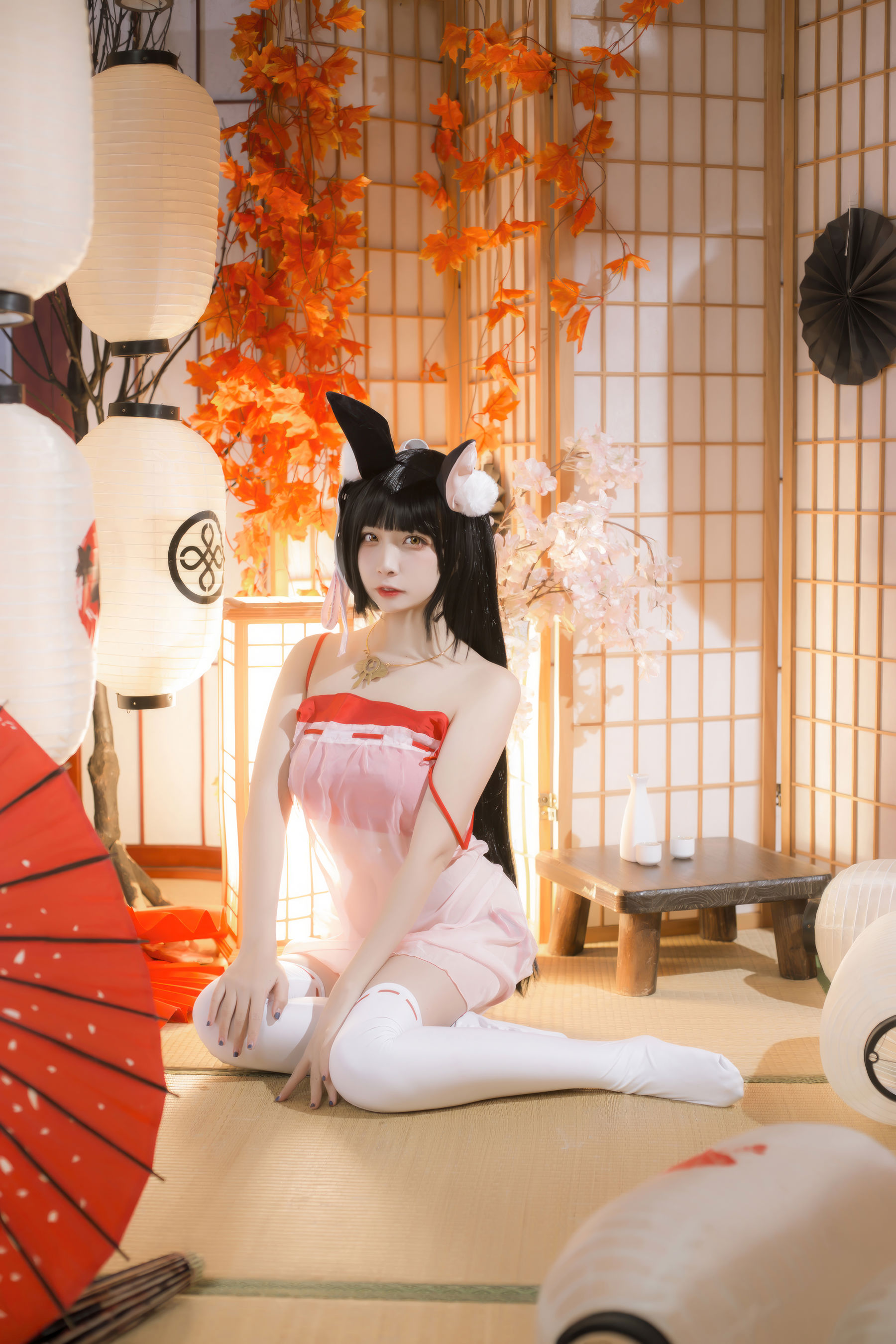 人气Coser 二佐Nisa - 碧蓝航线 长门 神子的休憩/(18P)