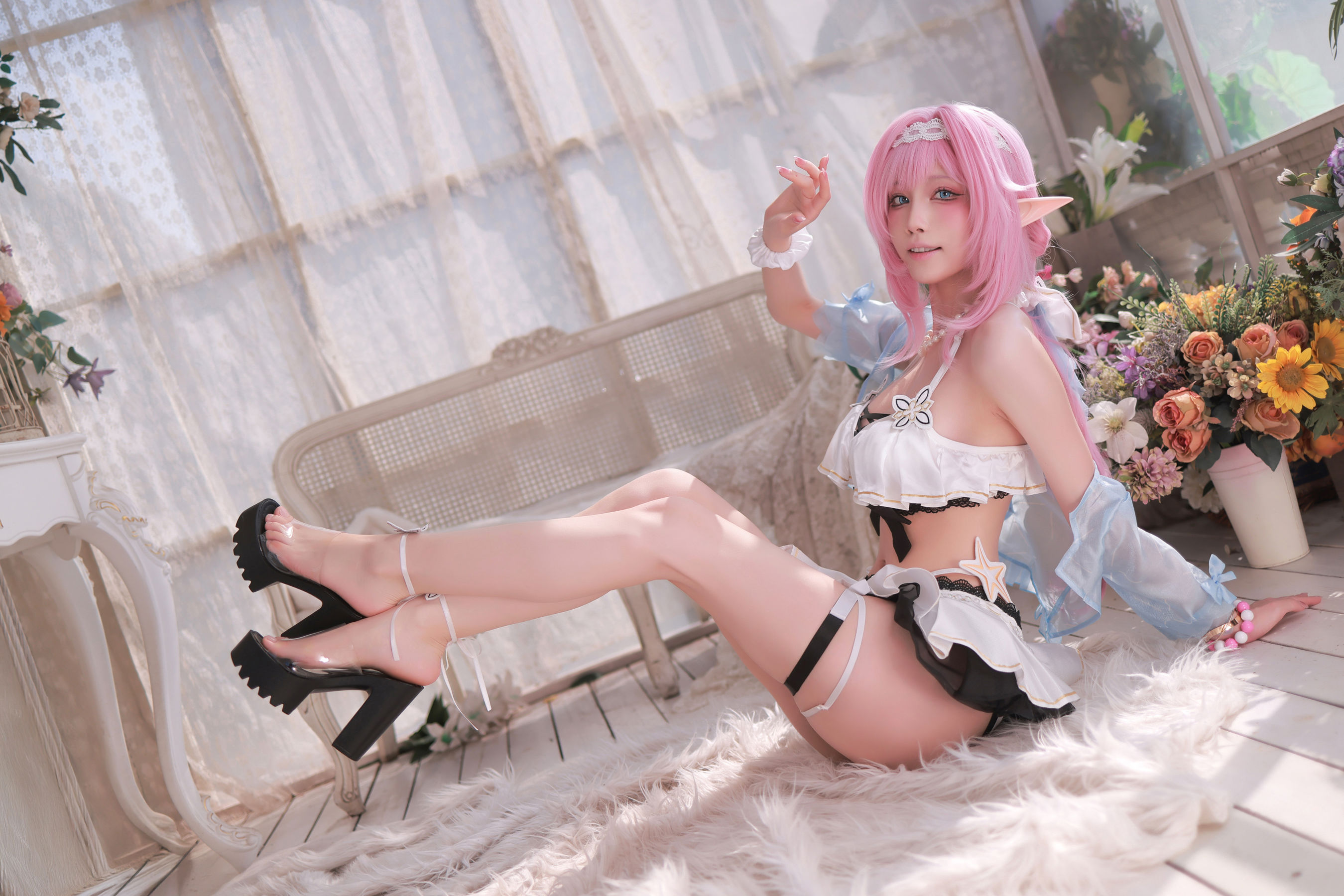 动漫博主 水淼aqua - T2 Elysia Swimsuit (Honkai Imapct3)/(52P)
