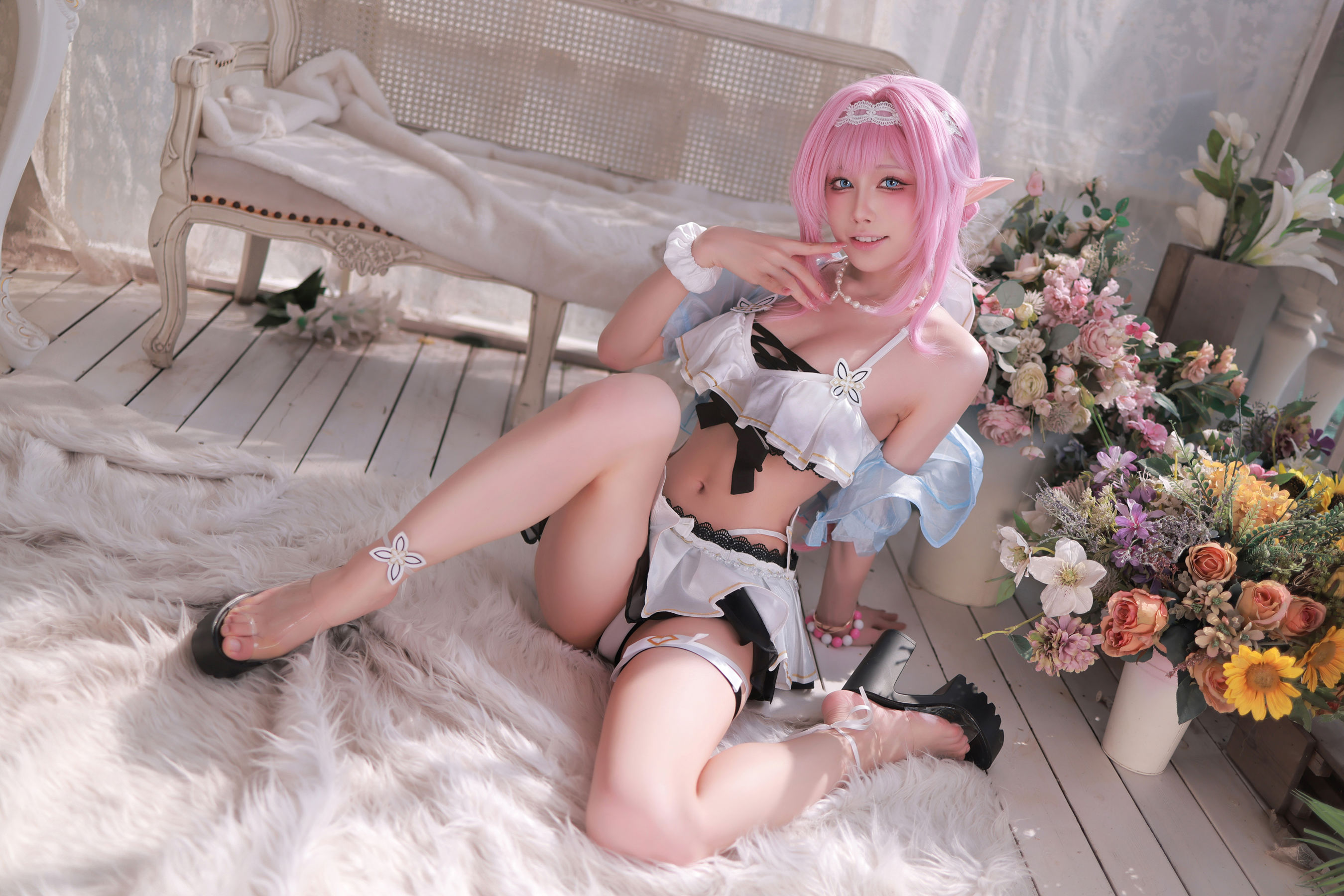动漫博主 水淼aqua - T2 Elysia Swimsuit (Honkai Imapct3)/(52P)