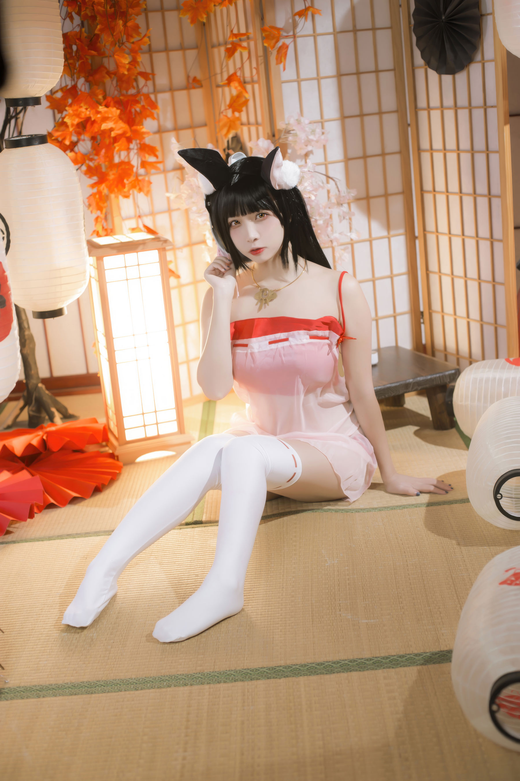 人气Coser 二佐Nisa - 碧蓝航线 长门 神子的休憩/(18P)