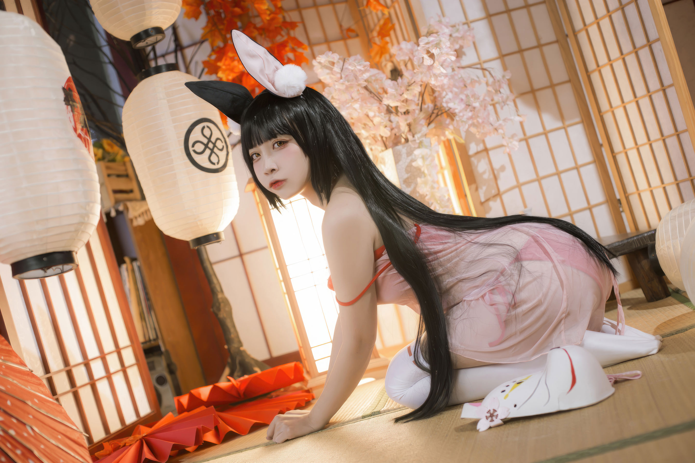 人气Coser 二佐Nisa - 碧蓝航线 长门 神子的休憩/(18P)