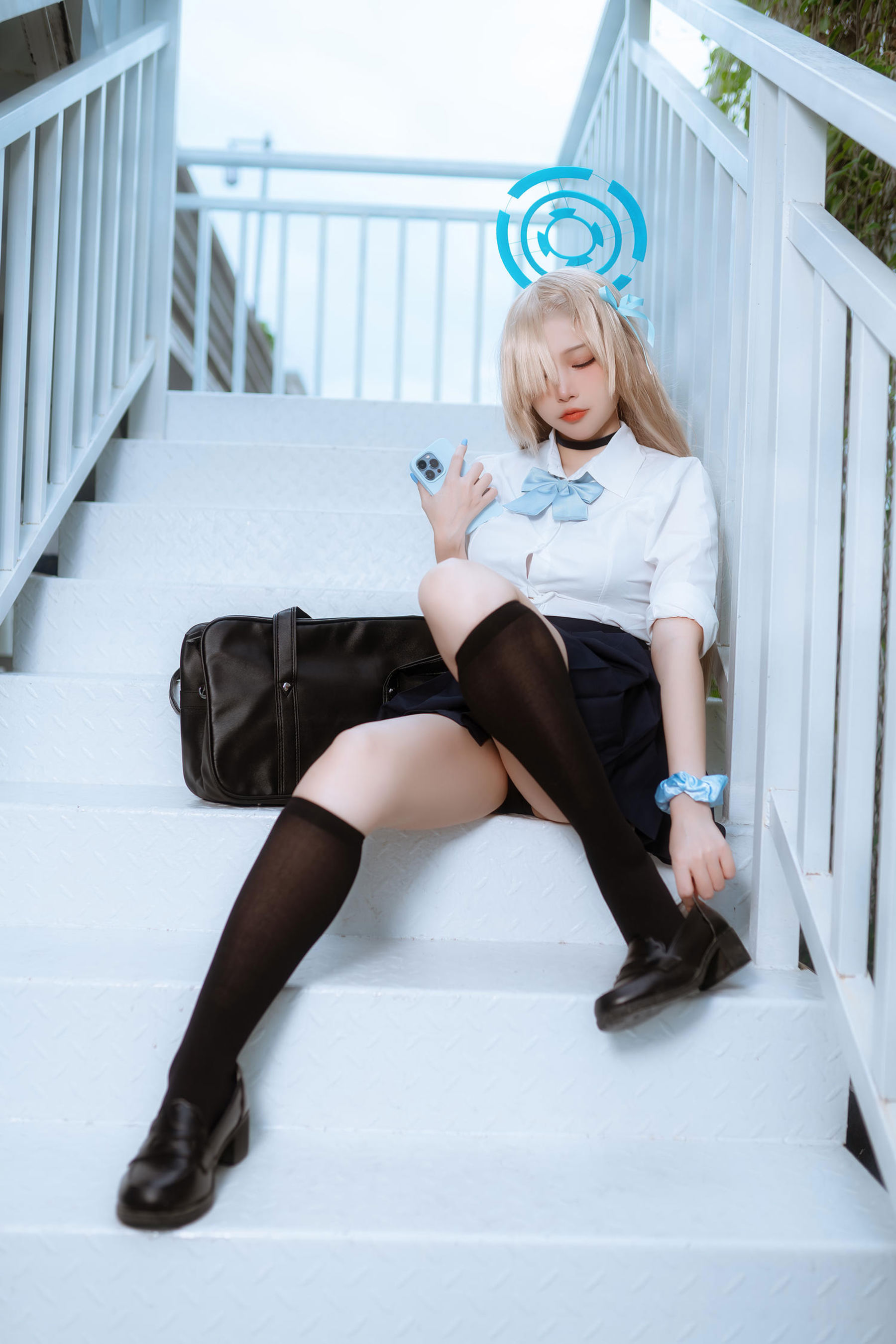 人气Coser 二佐Nisa - 蔚蓝档案 一之 濑明日奈 JK制服/(23P)