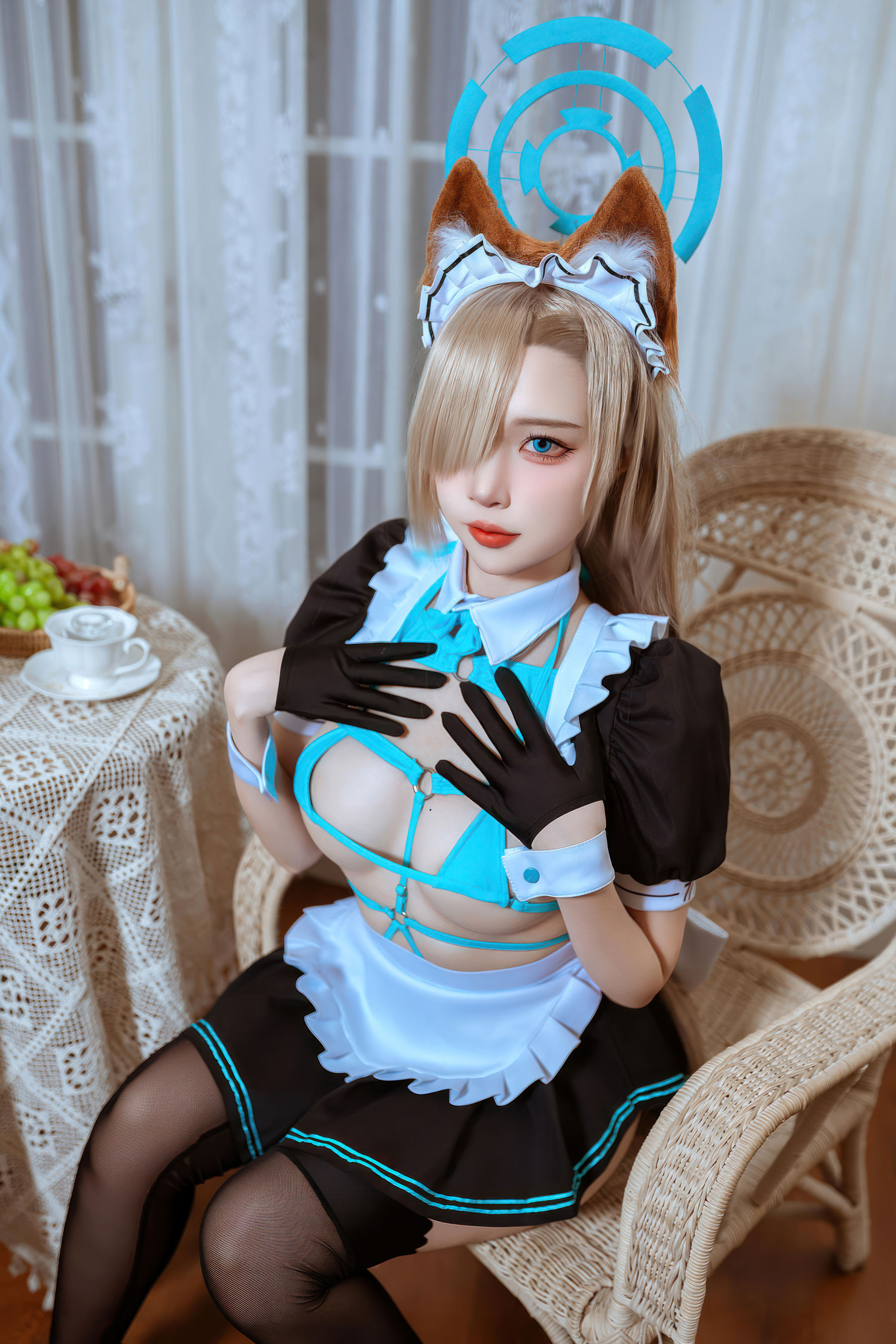 人气Coser 二佐Nisa - 蔚蓝档案 一之 濑明日奈 猫耳女仆/(39P)