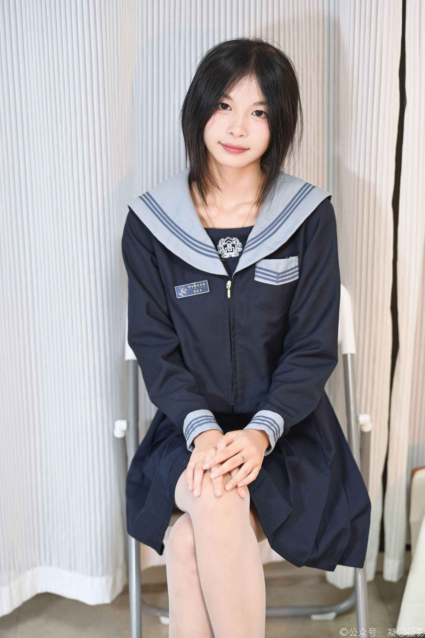 凝思摄影 No.043 沅沅 - JK制服、连裤白丝、小皮鞋/(150P)