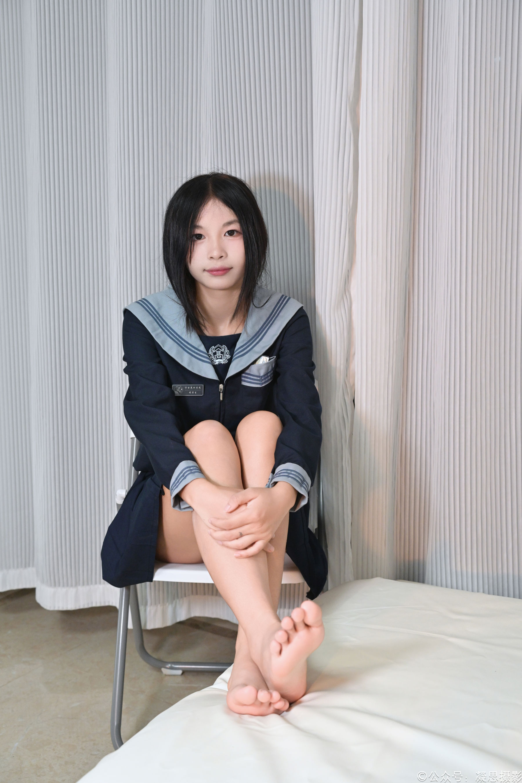凝思摄影 No.043 沅沅 - JK制服、连裤白丝、小皮鞋/(150P)