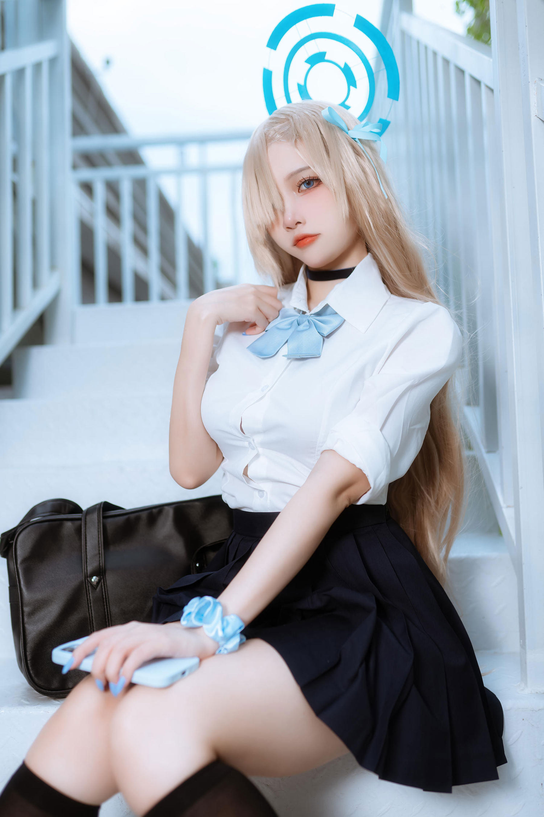 人气Coser 二佐Nisa - 蔚蓝档案 一之 濑明日奈 JK制服/(23P)