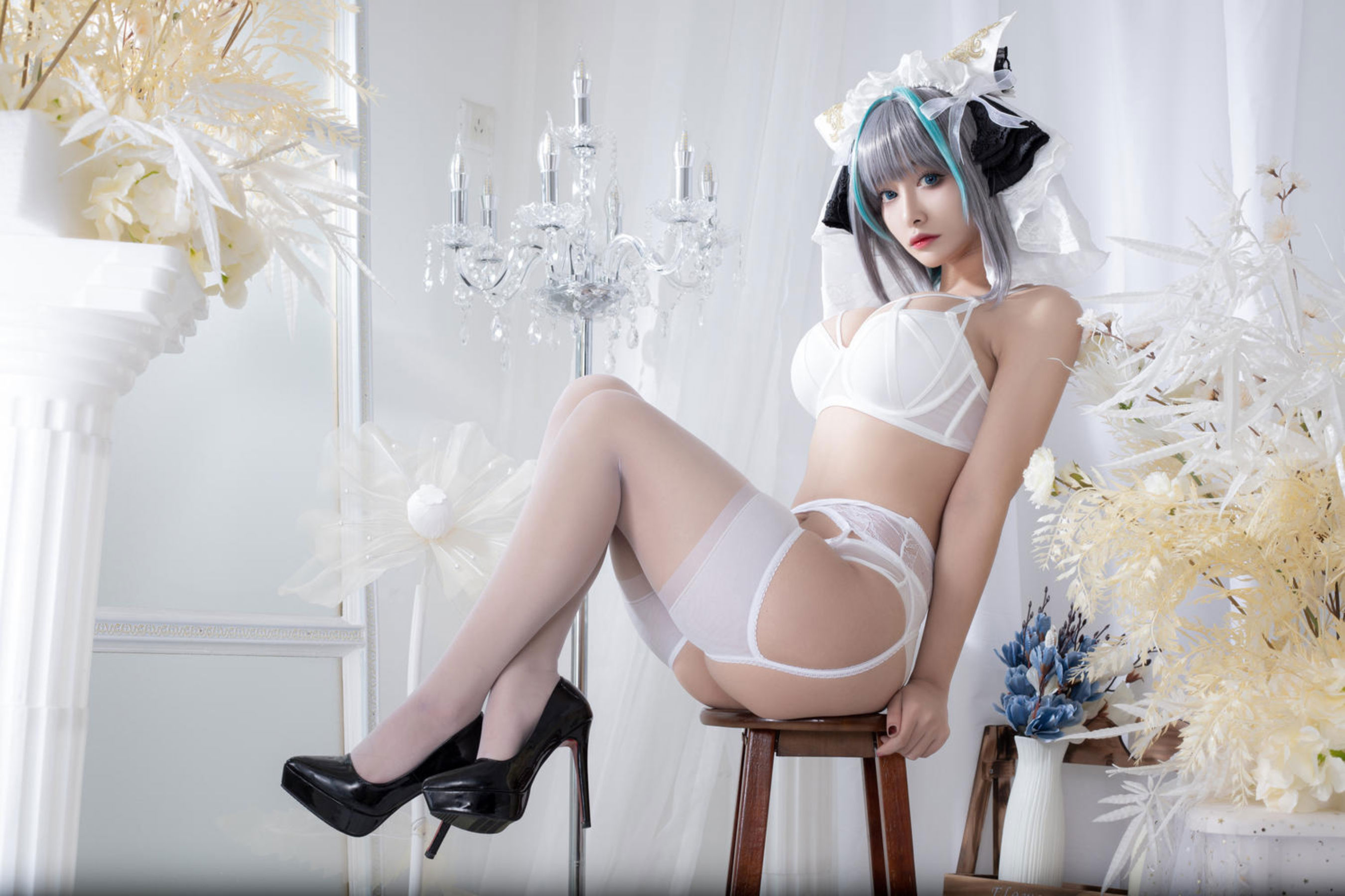 动漫博主 洛璃LoLiSAMA - 碧蓝航线 柴郡同人内衣/(66P)