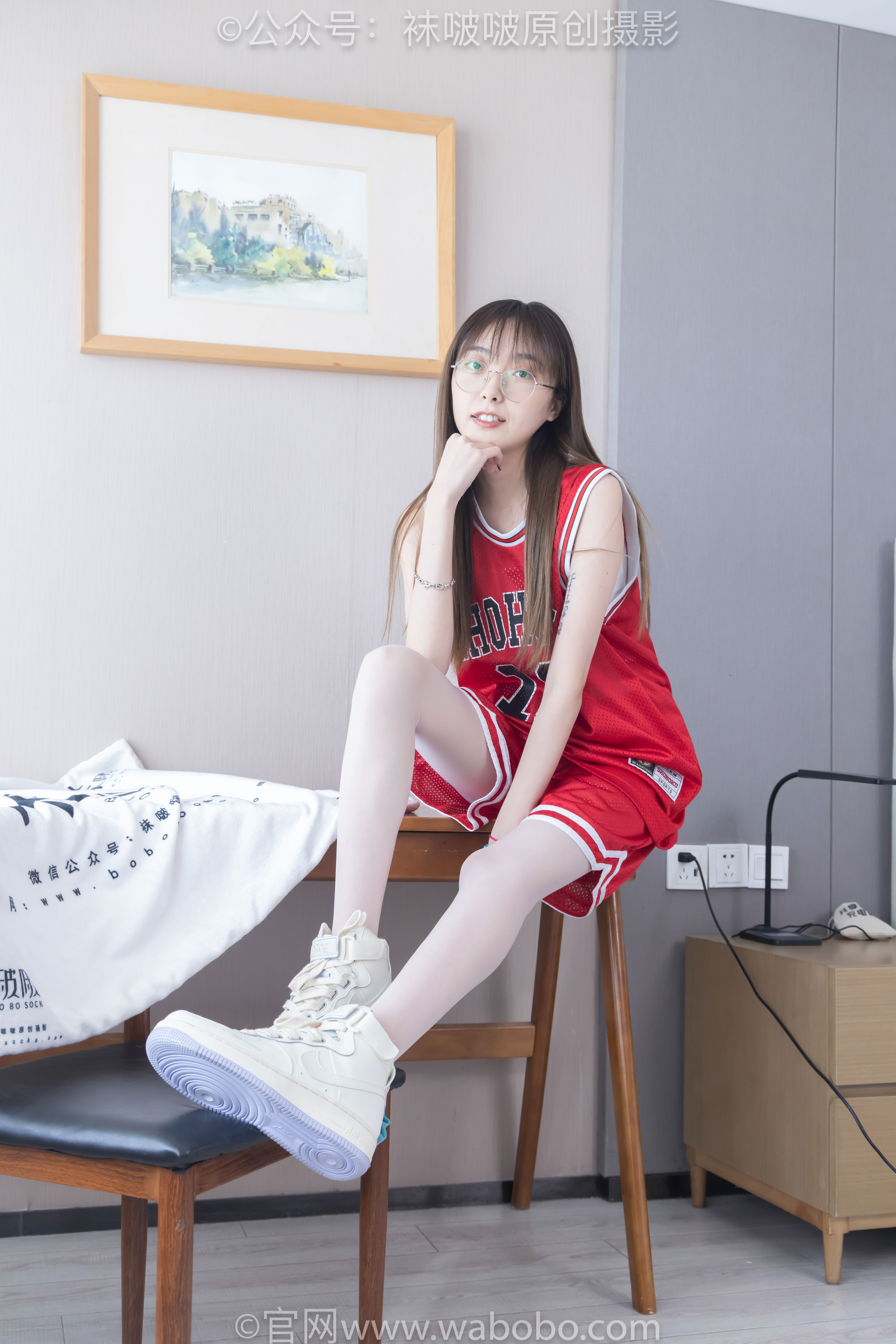BoBoSocks袜啵啵 No.644 稚予 - 板鞋、拖鞋、薄白丝、五指薄灰丝/(147P)
