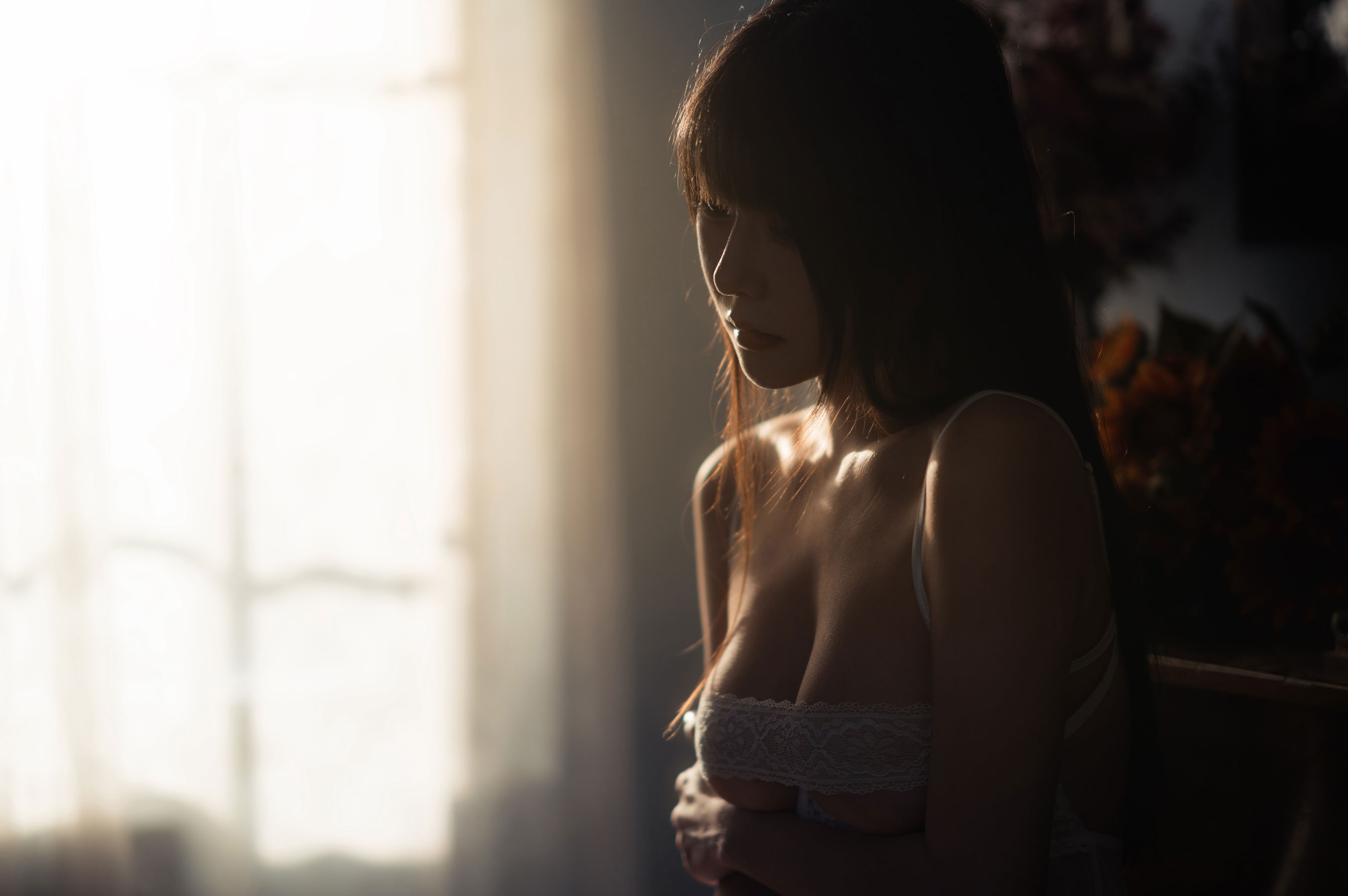 香草喵露露 写真 - 白丝纱裙/(10P)