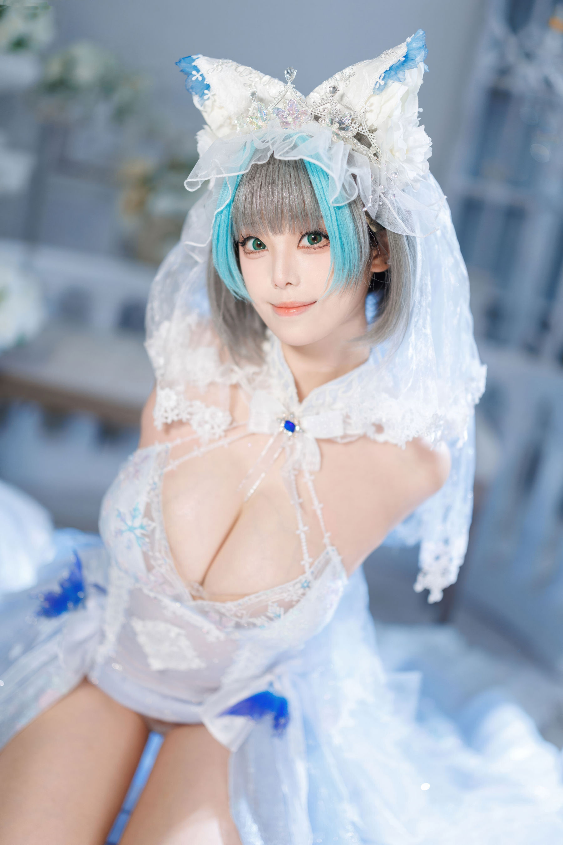 萌系小姐姐 蜜汁猫裘 - 碧蓝航线 柴郡 花嫁/(104P)