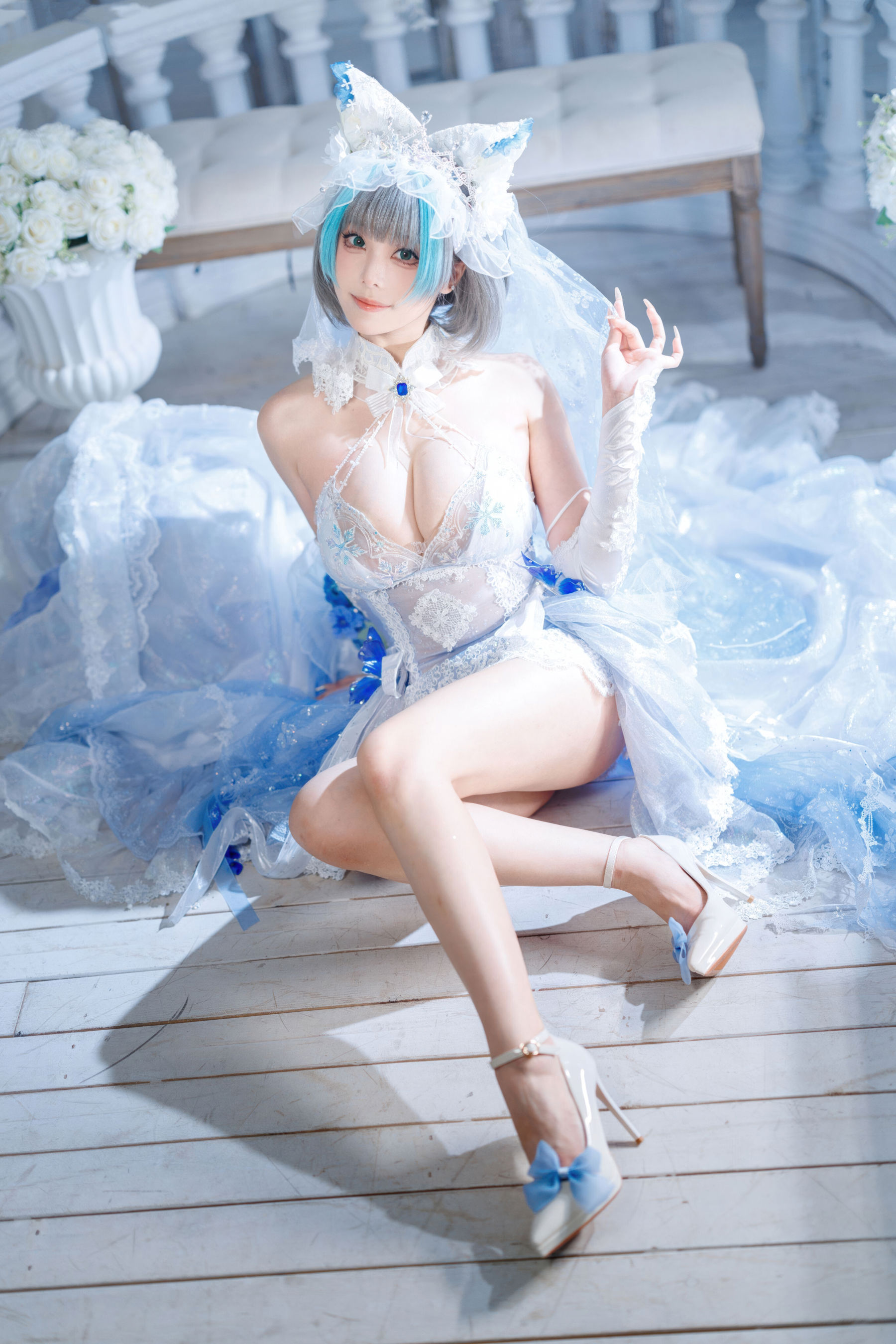 萌系小姐姐 蜜汁猫裘 - 碧蓝航线 柴郡 花嫁/(104P)
