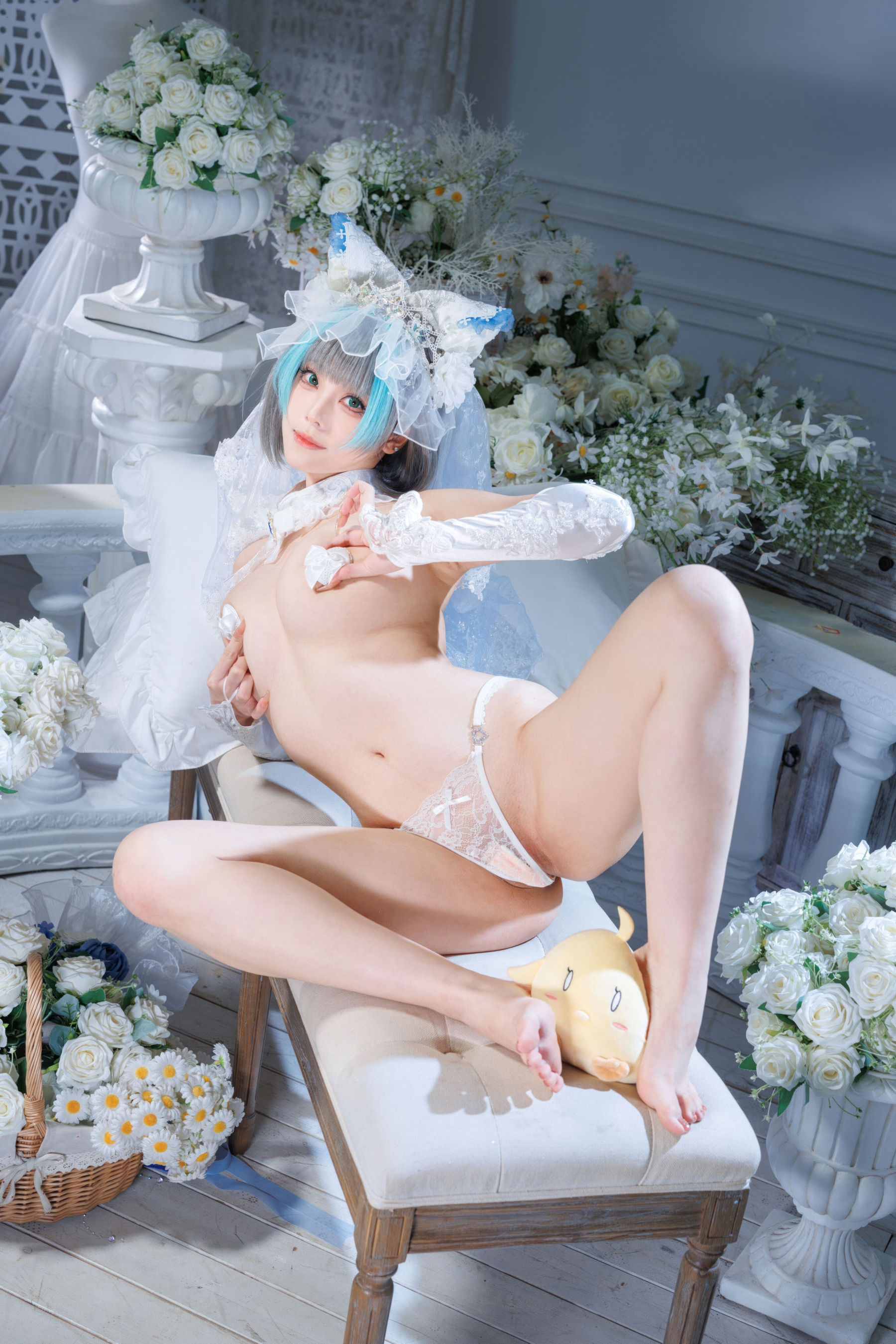萌系小姐姐 蜜汁猫裘 - 碧蓝航线 柴郡 花嫁/(104P)
