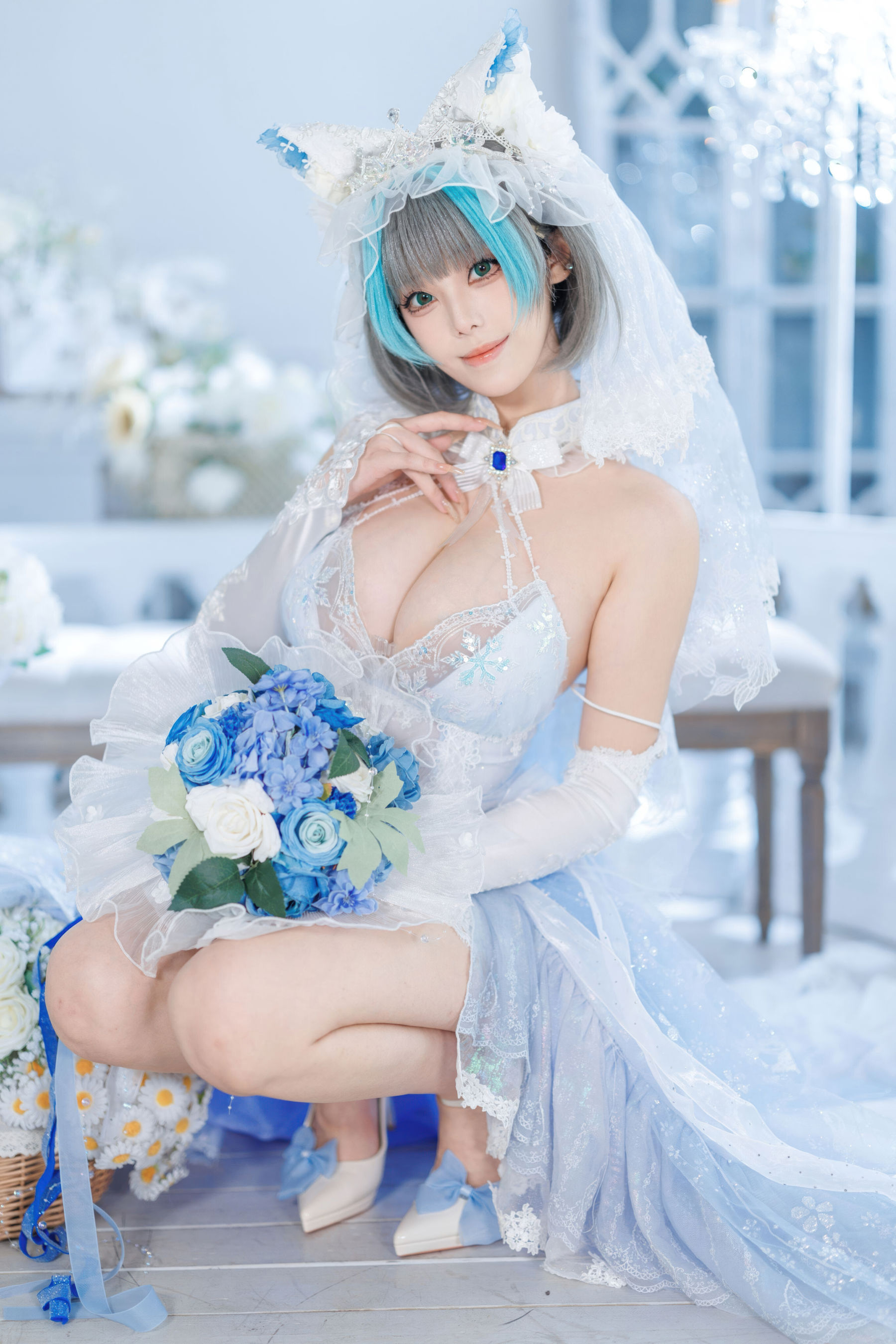 萌系小姐姐 蜜汁猫裘 - 碧蓝航线 柴郡 花嫁/(104P)