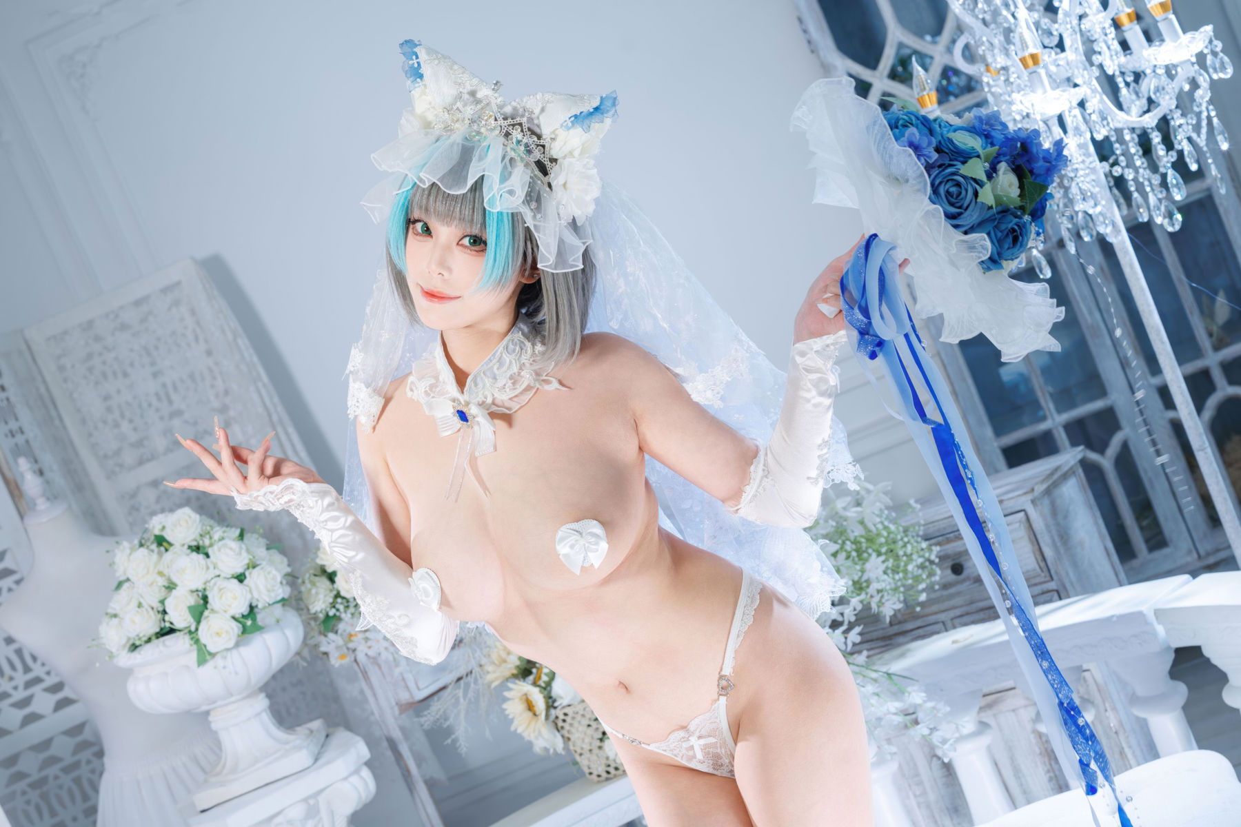 萌系小姐姐 蜜汁猫裘 - 碧蓝航线 柴郡 花嫁/(104P)