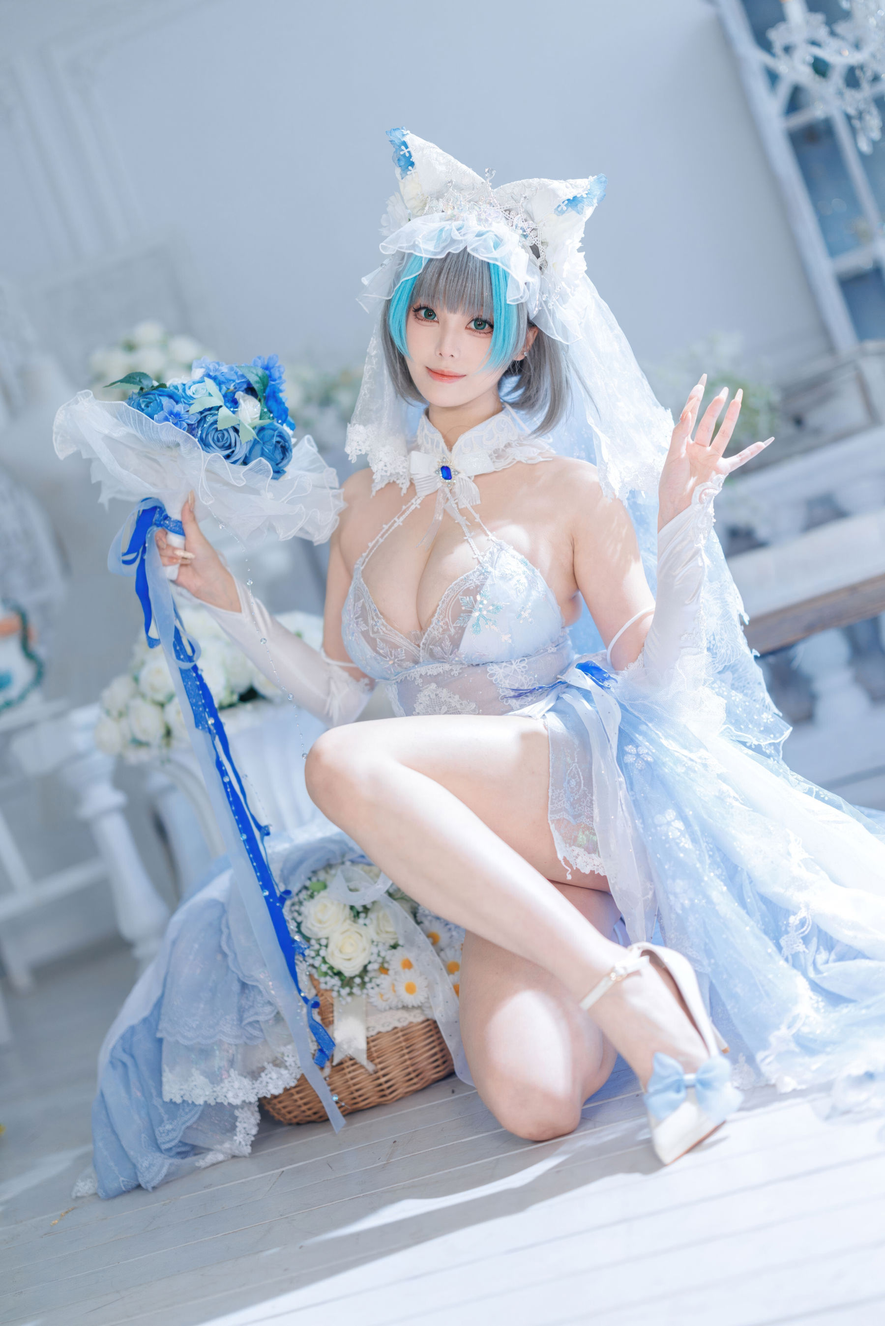 萌系小姐姐 蜜汁猫裘 - 碧蓝航线 柴郡 花嫁/(104P)