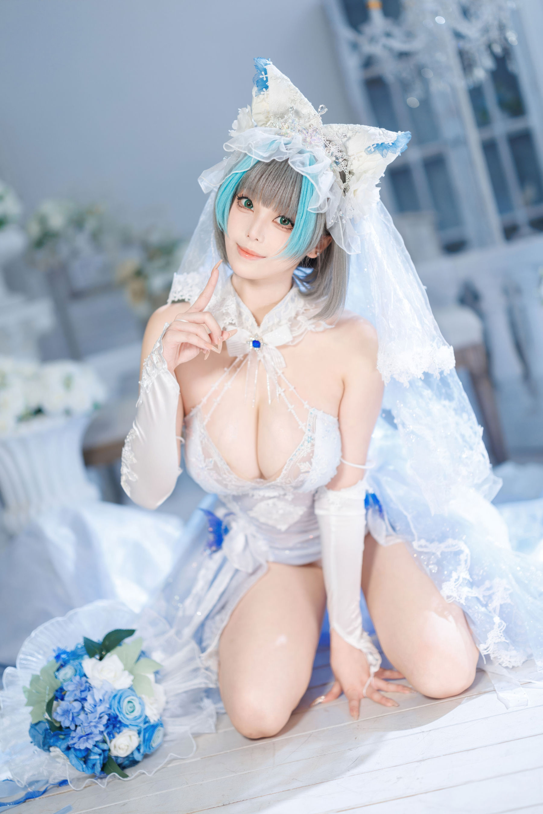萌系小姐姐 蜜汁猫裘 - 碧蓝航线 柴郡 花嫁/(104P)