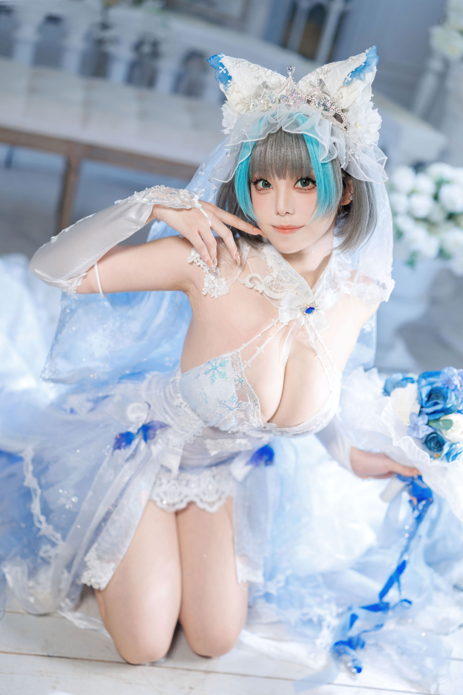 萌系小姐姐 蜜汁猫裘 - 碧蓝航线 柴郡 花嫁/(104P)