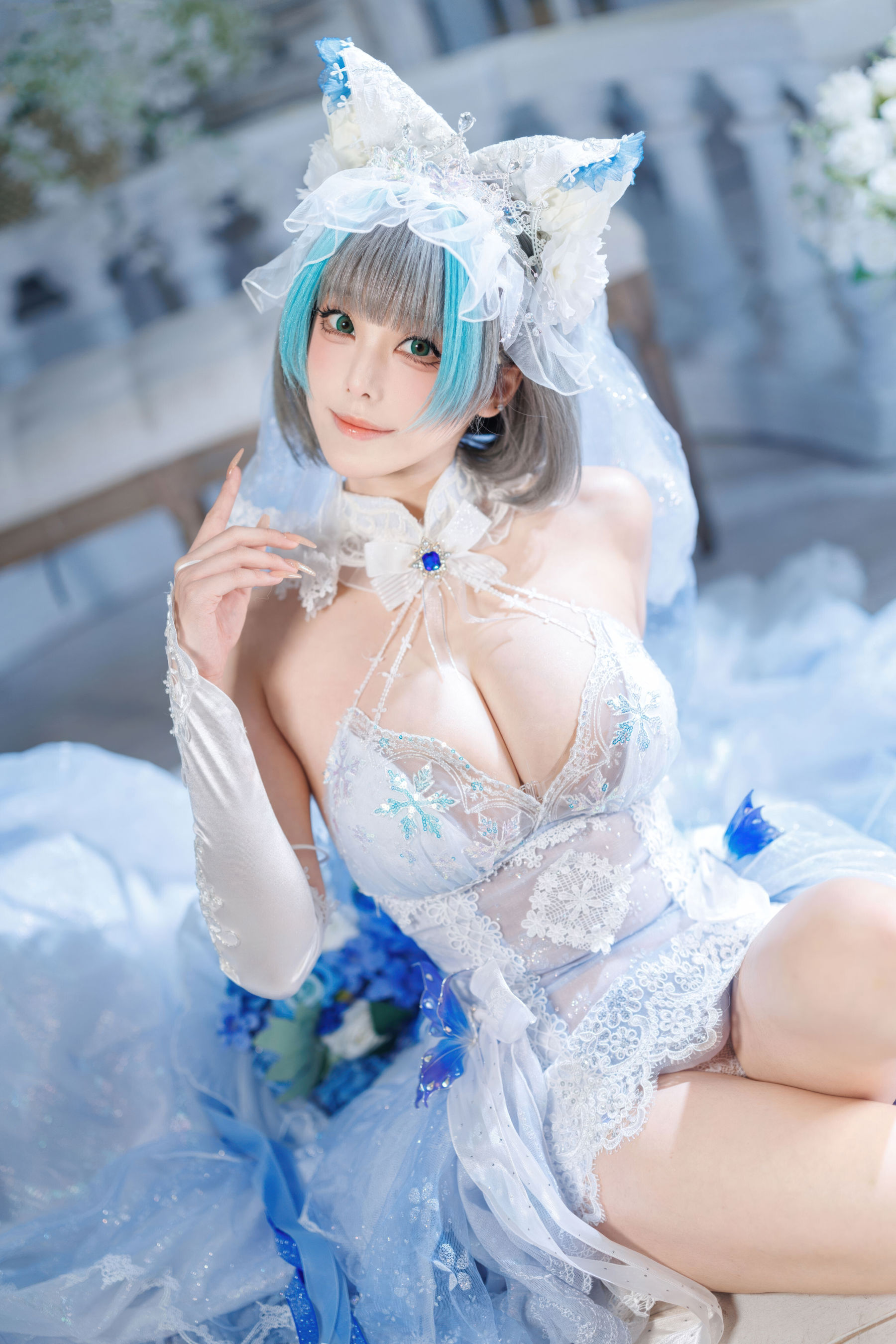 萌系小姐姐 蜜汁猫裘 - 碧蓝航线 柴郡 花嫁/(104P)