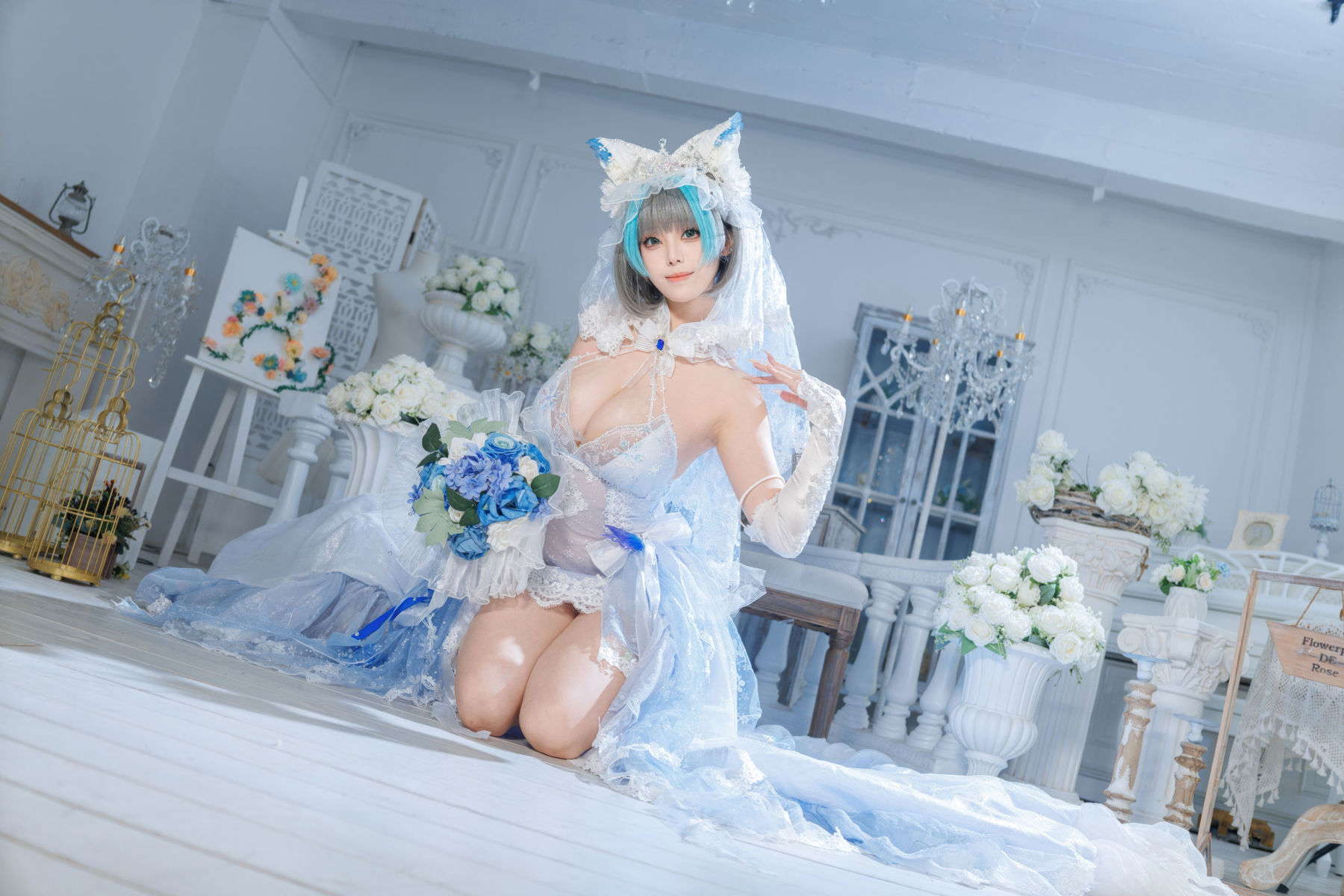 萌系小姐姐 蜜汁猫裘 - 碧蓝航线 柴郡 花嫁/(104P)