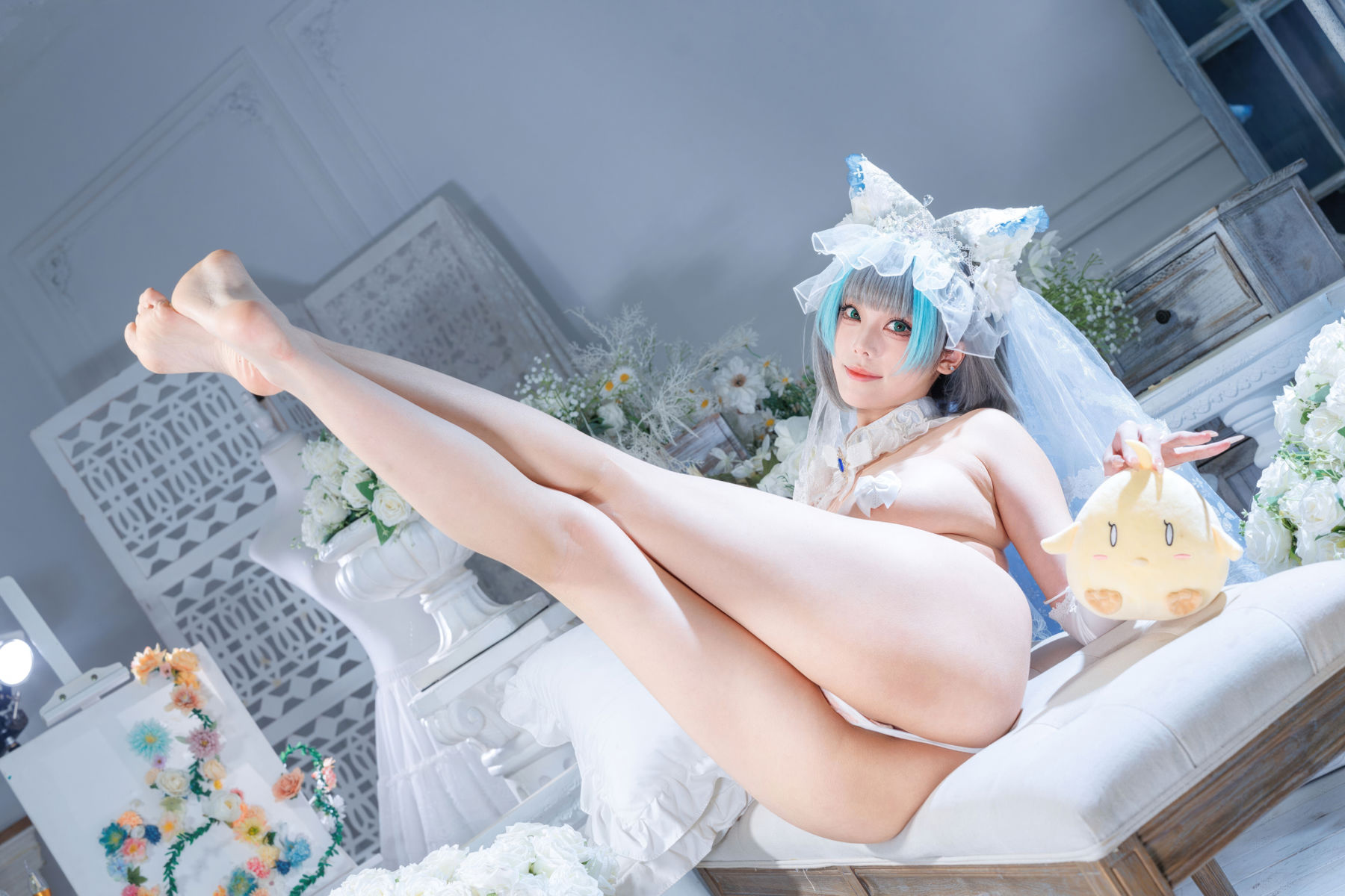 萌系小姐姐 蜜汁猫裘 - 碧蓝航线 柴郡 花嫁/(104P)