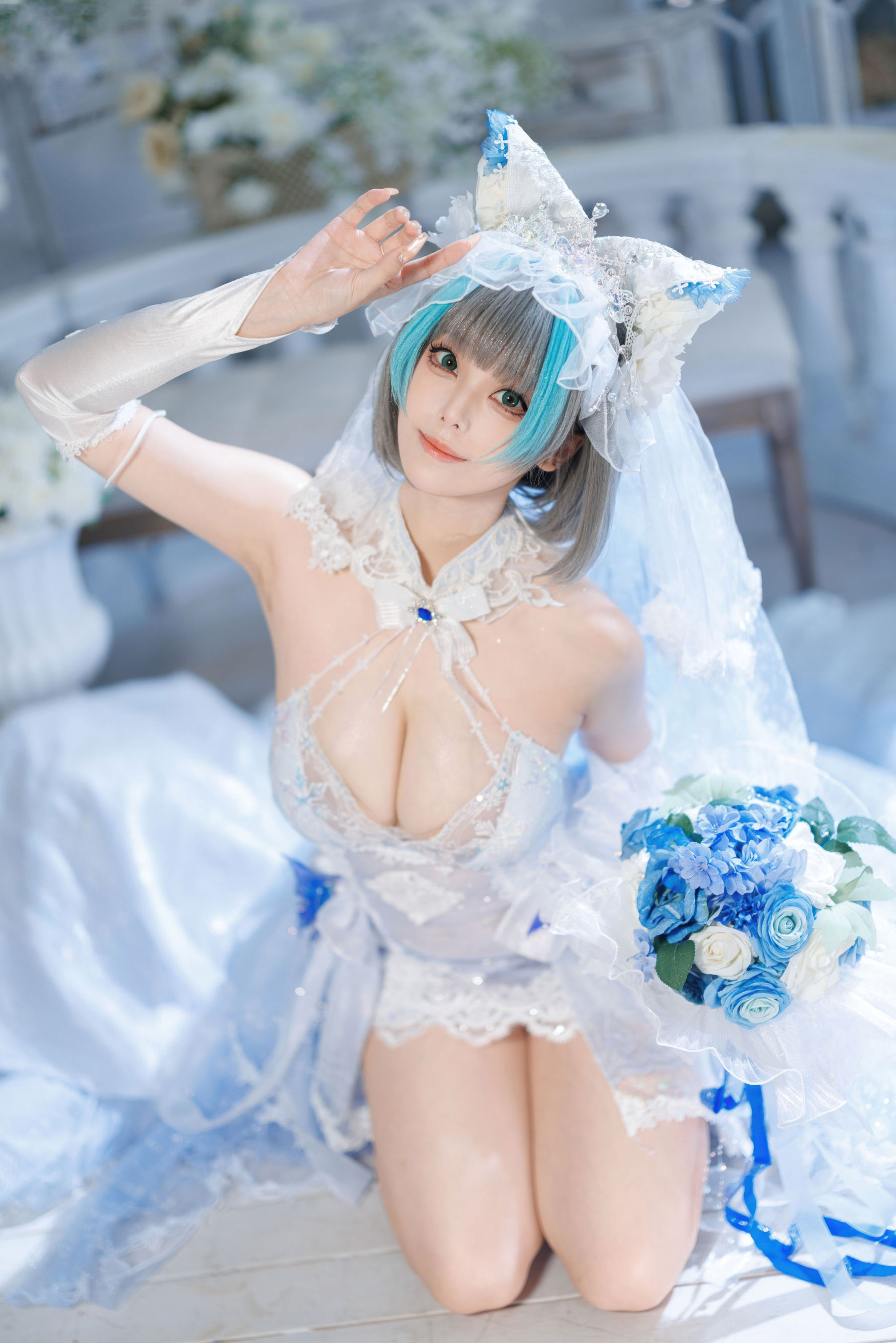 萌系小姐姐 蜜汁猫裘 - 碧蓝航线 柴郡 花嫁/(104P)