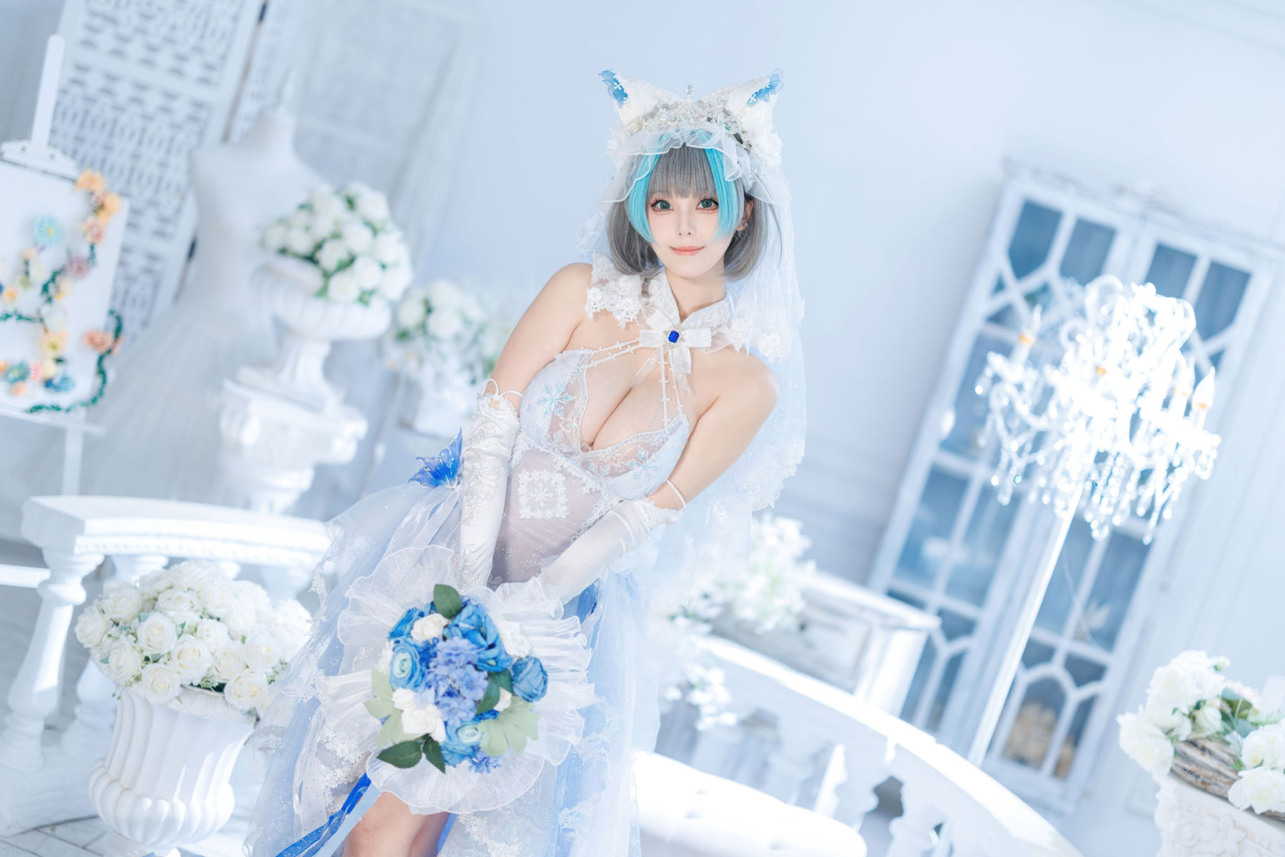 萌系小姐姐 蜜汁猫裘 - 碧蓝航线 柴郡 花嫁/(104P)