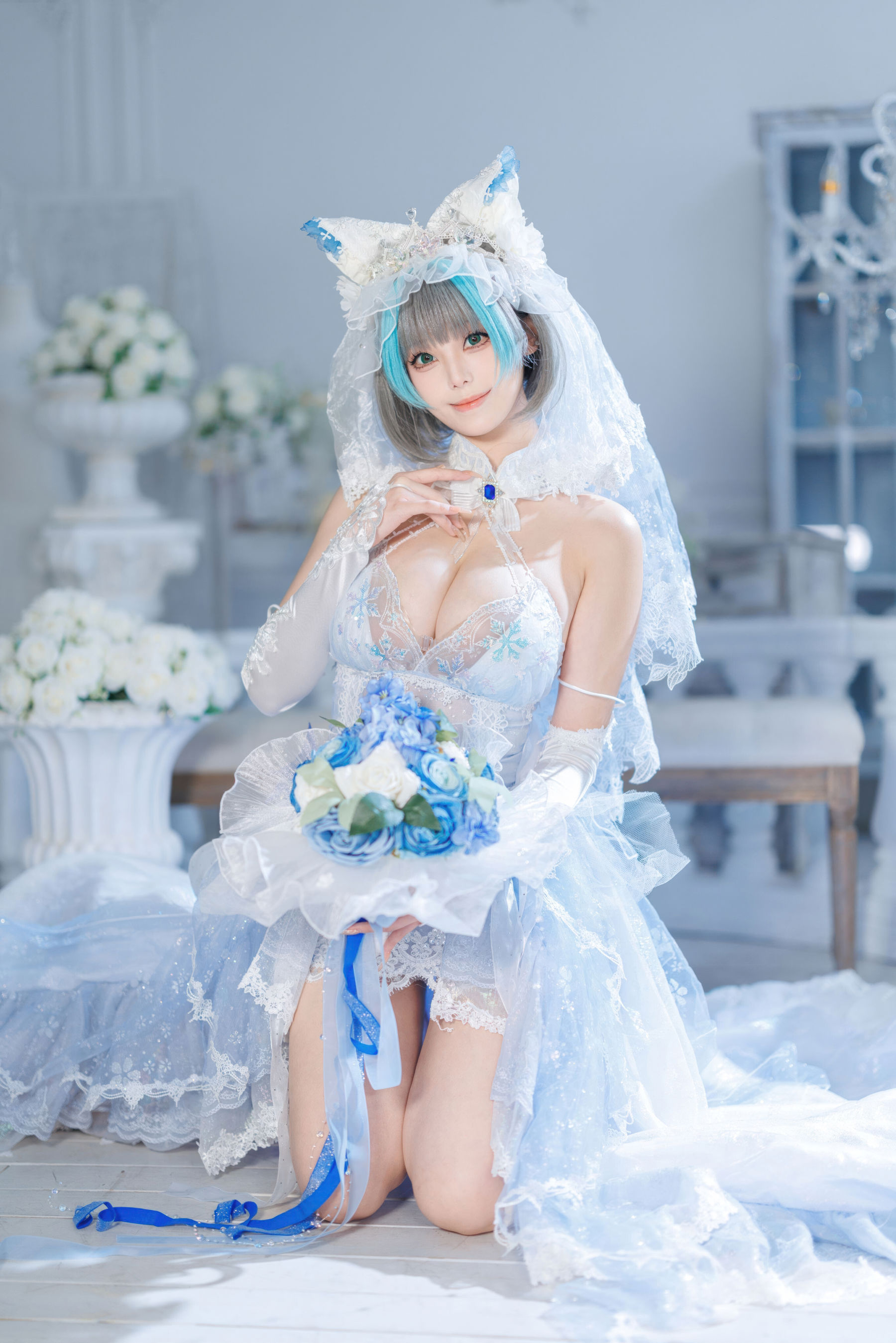 萌系小姐姐 蜜汁猫裘 - 碧蓝航线 柴郡 花嫁/(104P)
